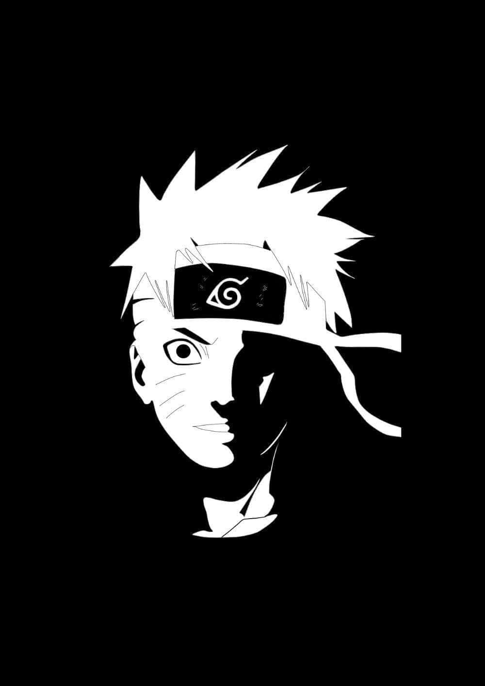 Naruto Blackand White Contrast Wallpaper