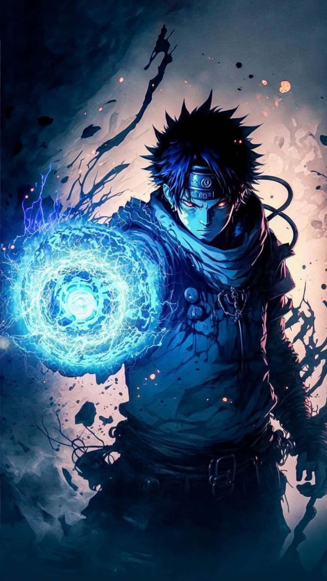 Naruto Blue Chakra Art Wallpaper