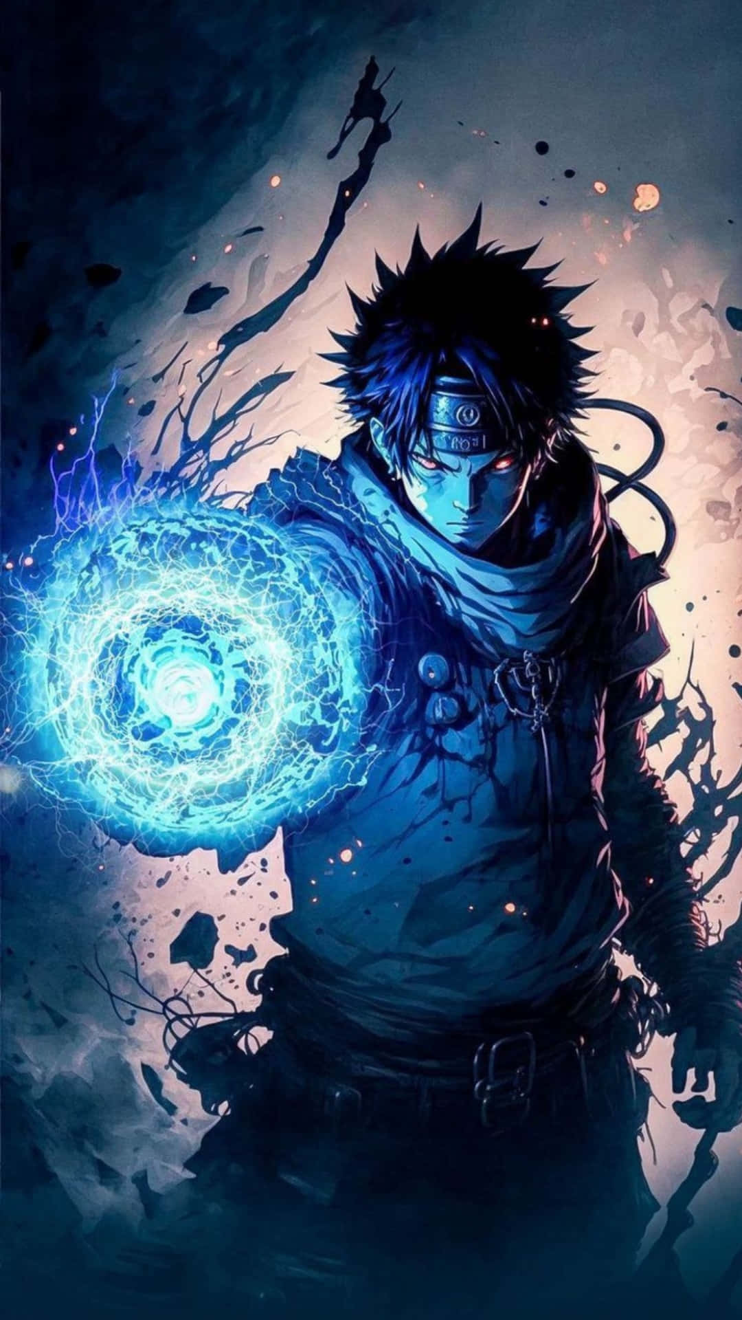 Download Naruto Blue Chakra Art Wallpaper | Wallpapers.com