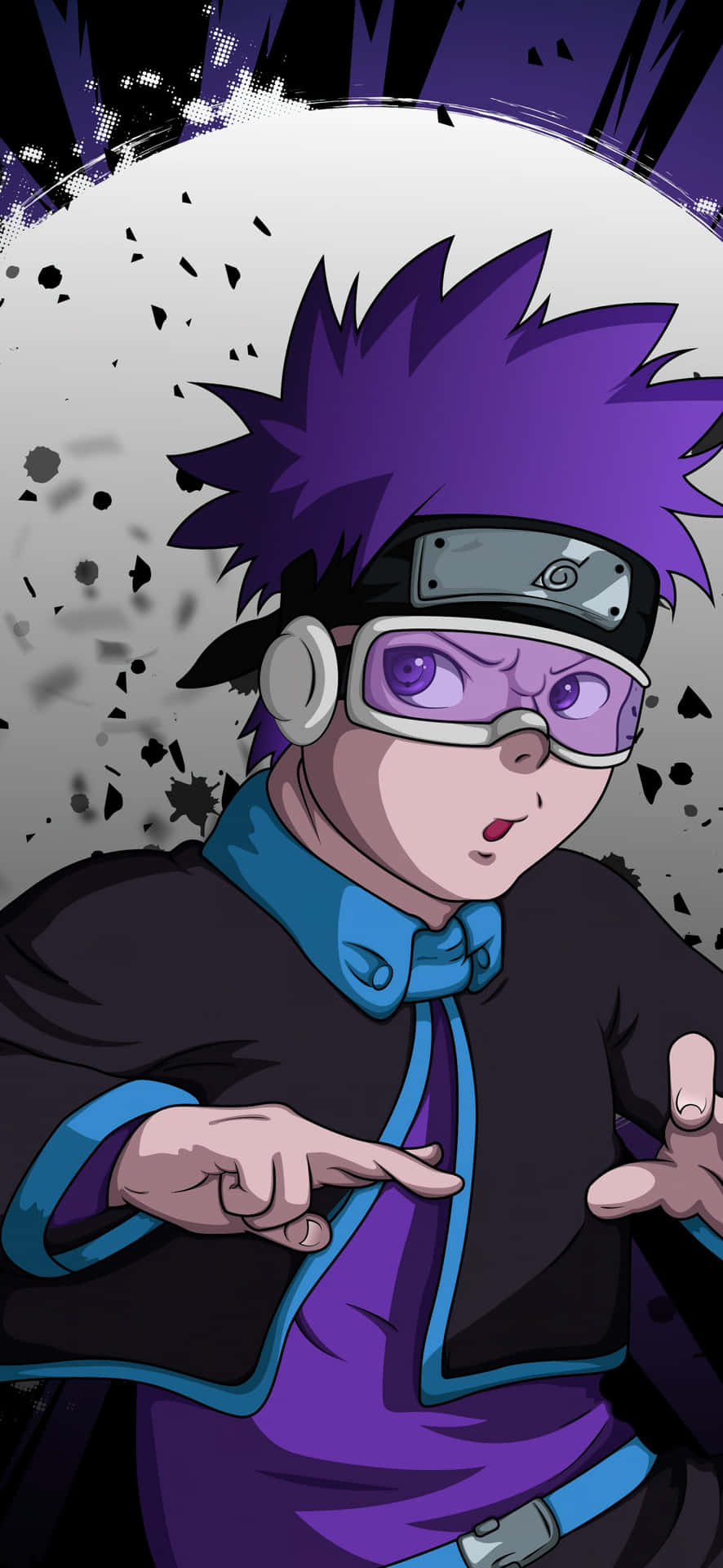 Naruto Character Purple Hair Dark Background Wallpaper