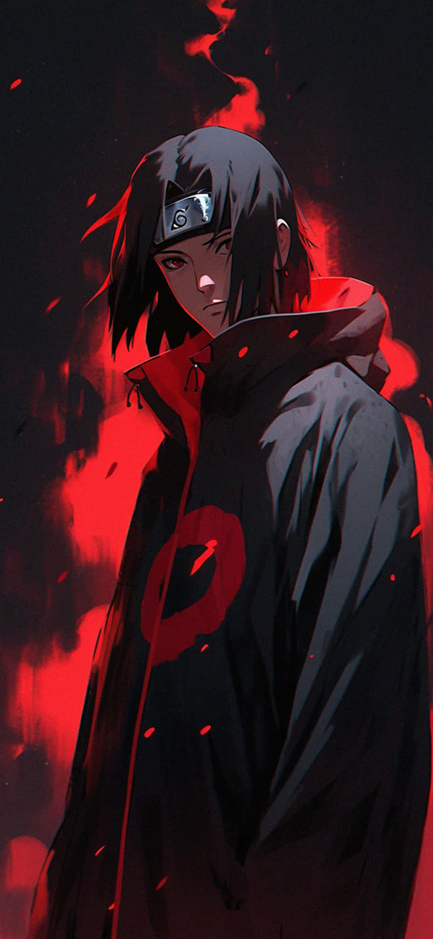 Naruto Character Red Aura Dark Background Wallpaper