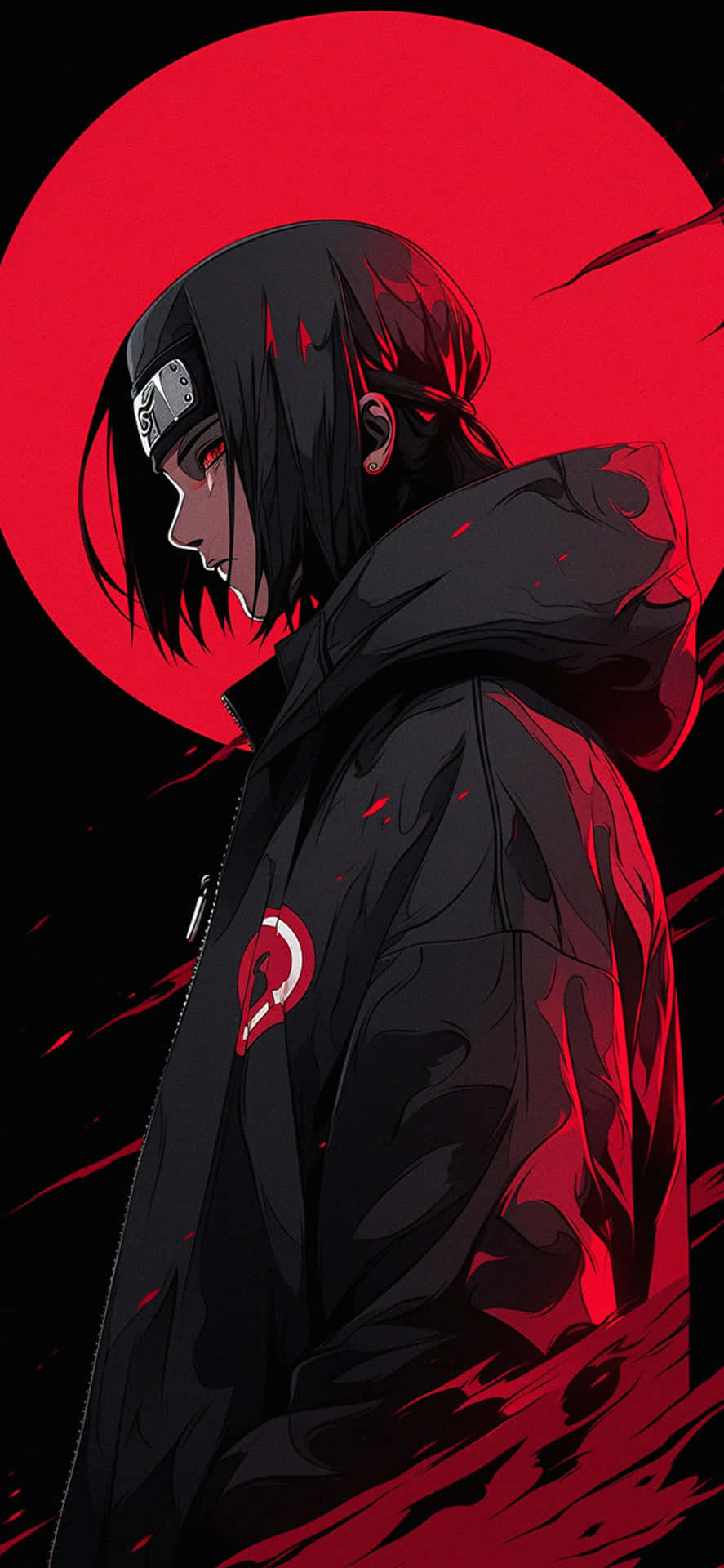 Naruto Character Red Moon Backdrop.jpg Wallpaper