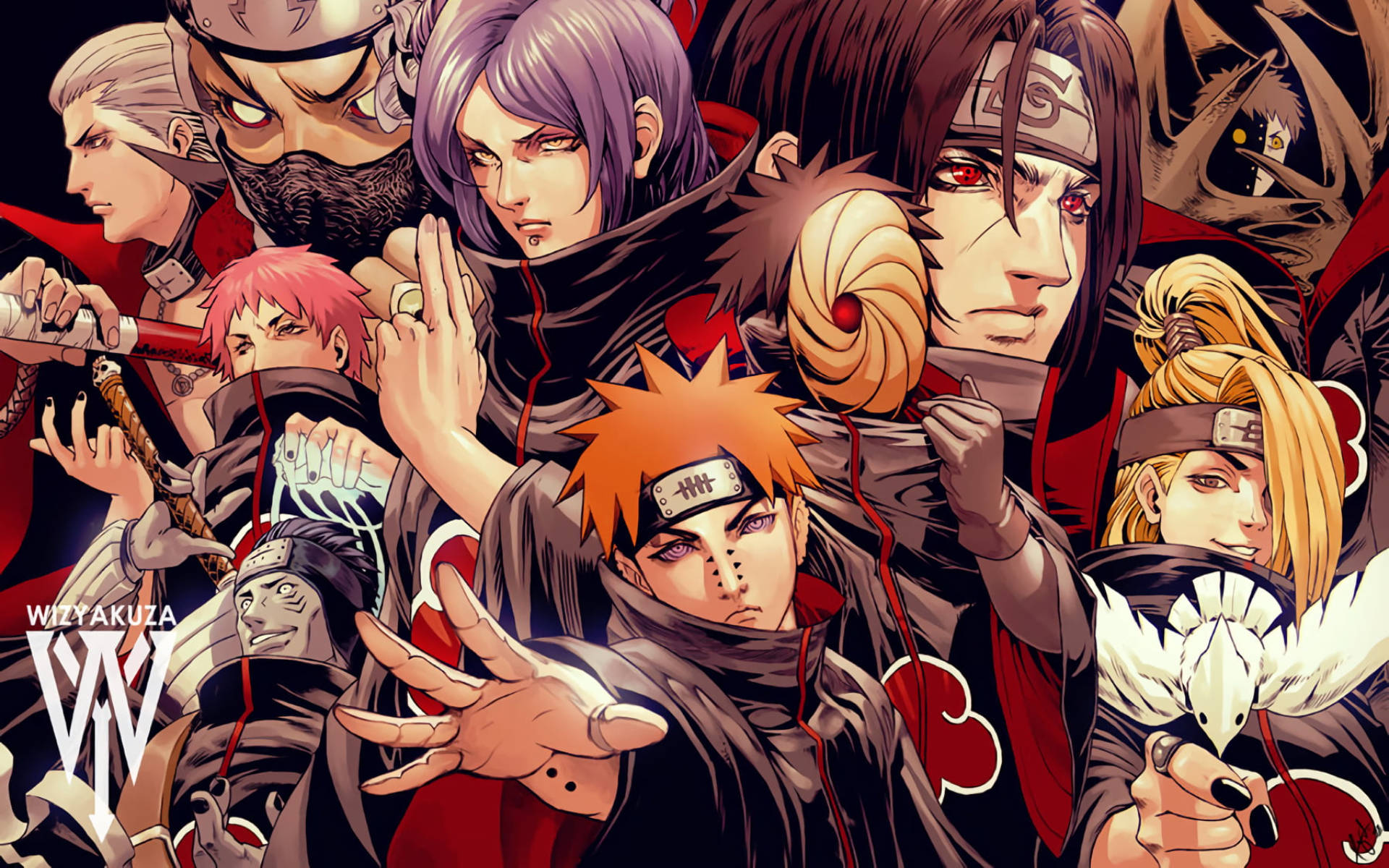 Naruto Characters Akatsuki Anime Cover Wallpaper
