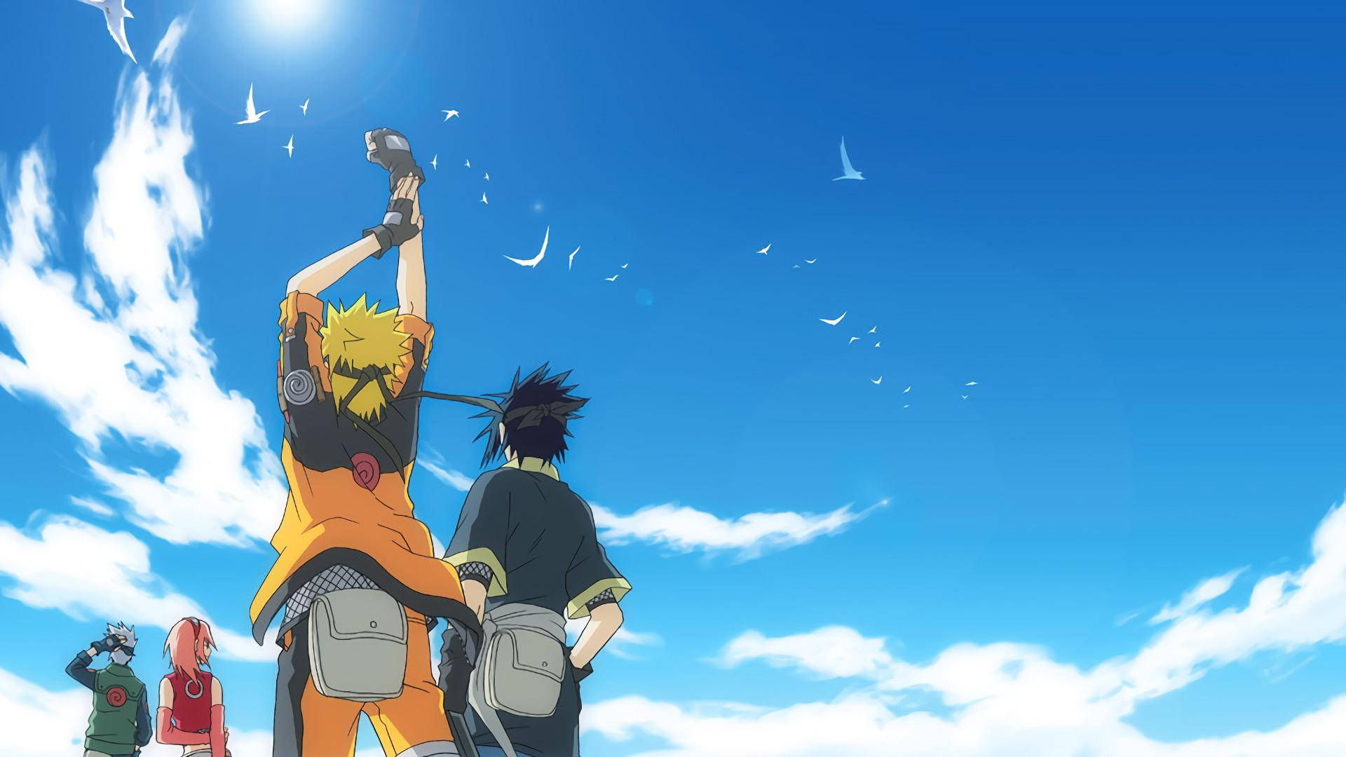 Naruto Characters Blue Sky Aesthetic Wallpaper