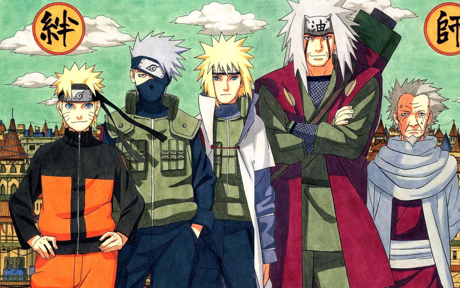 Naruto Characters Konoha Village Wallpaper