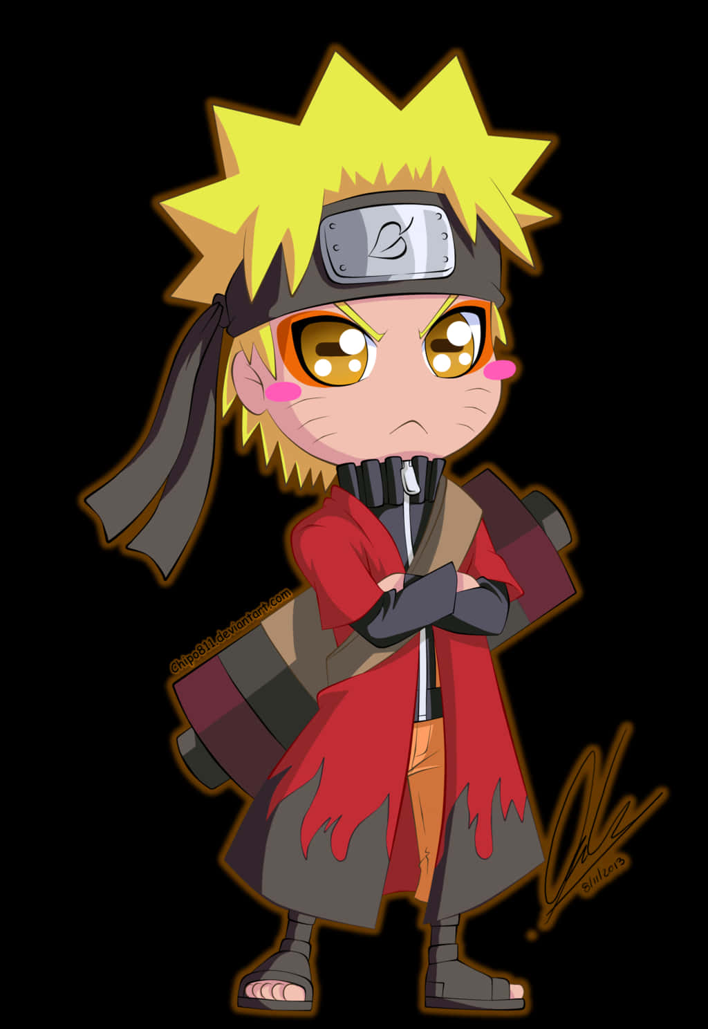 ¡lindoy Divertido Naruto Chibi! Fondo de pantalla