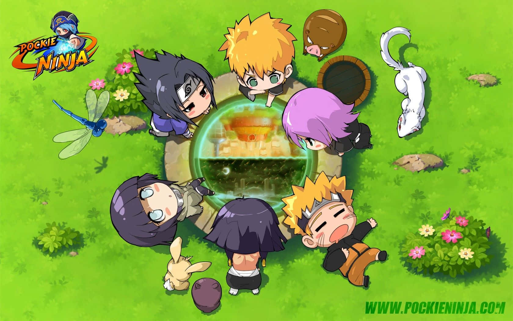 "Good Times Together with Naruto Chibi!" Wallpaper