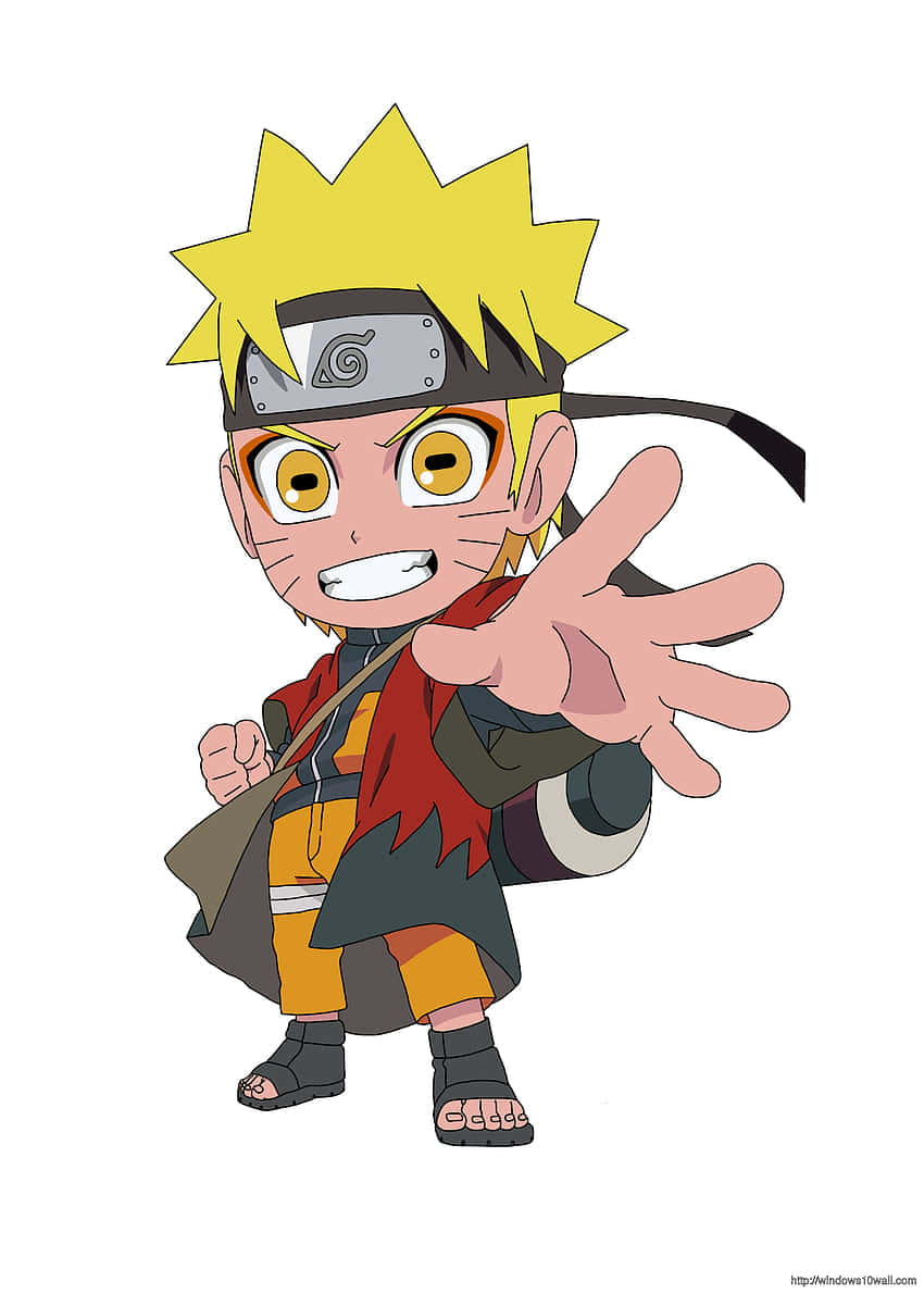¡contemplael Poder De Naruto Chibi! Fondo de pantalla