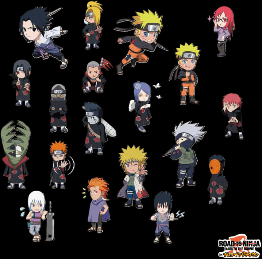 Naruto Chibi Characters Compilation PNG