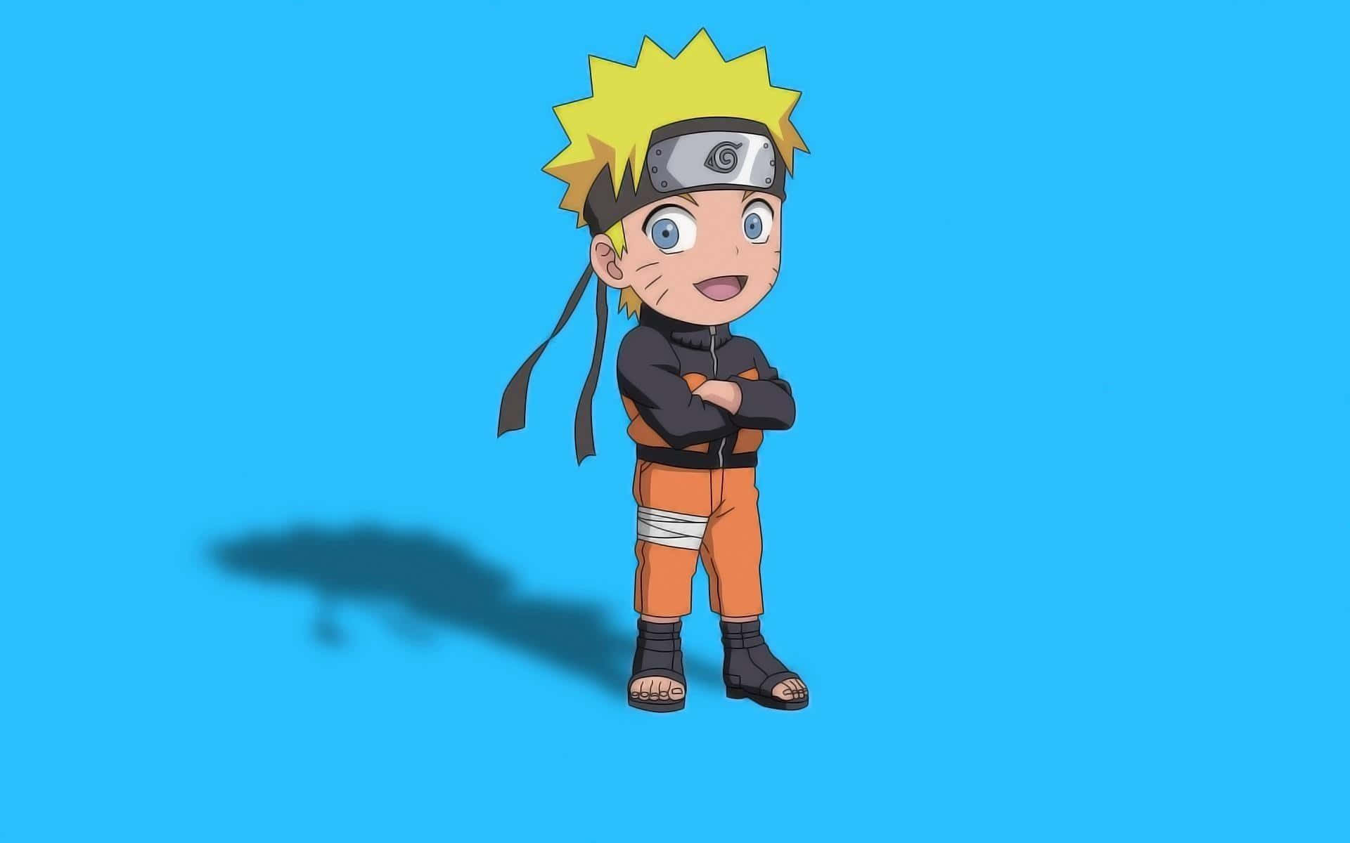 Cute and Courageous, Naruto Chibi Taking on the World Wallpaper