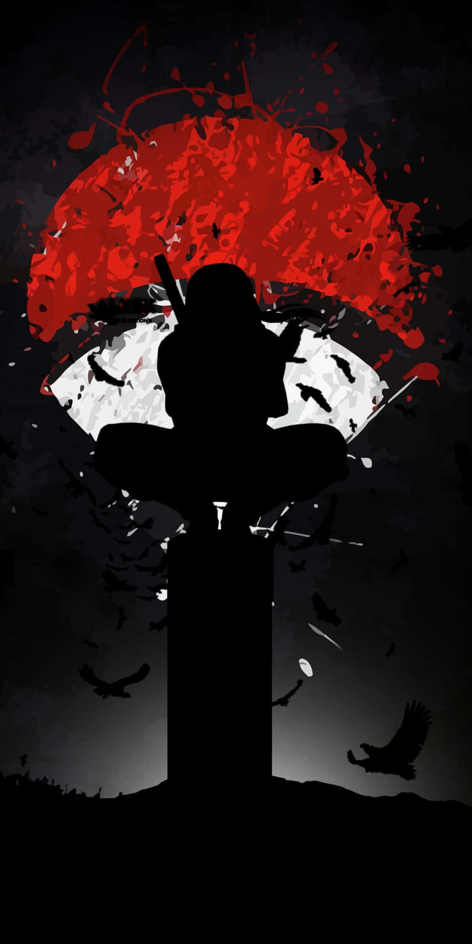 Naruto_ Dark_ Red_ Chakra_ Silhouette Wallpaper