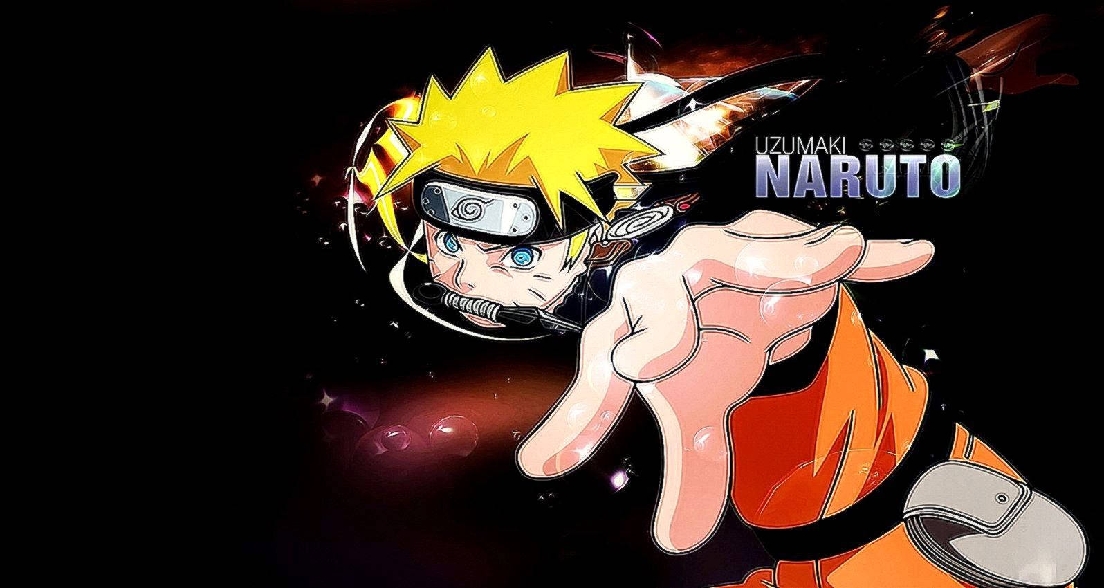 Naruto Drip In Orange Attire Background