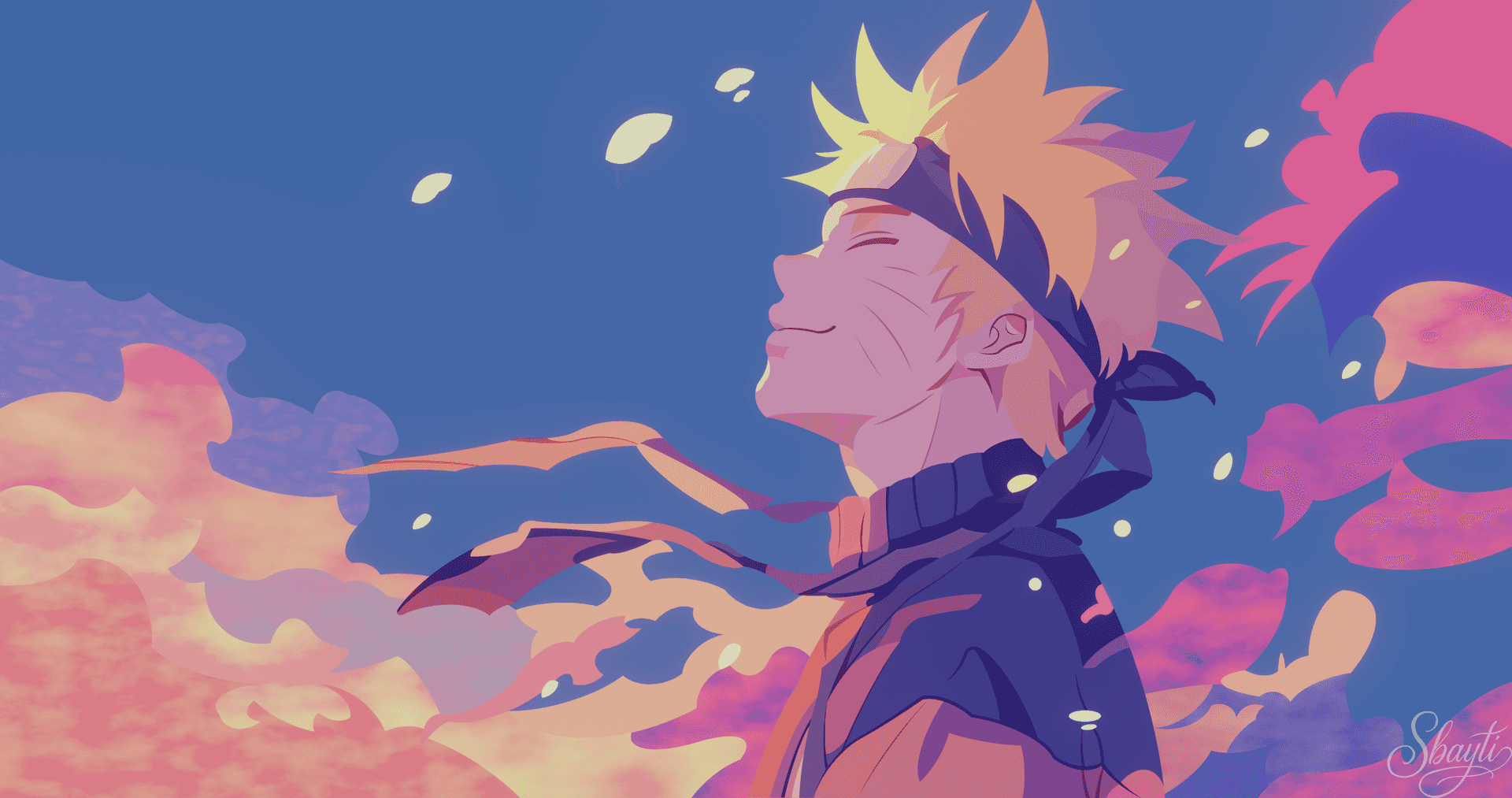 Naruto Enjoying The Beauty Of The Sky In 4k Resolution Wallpaper