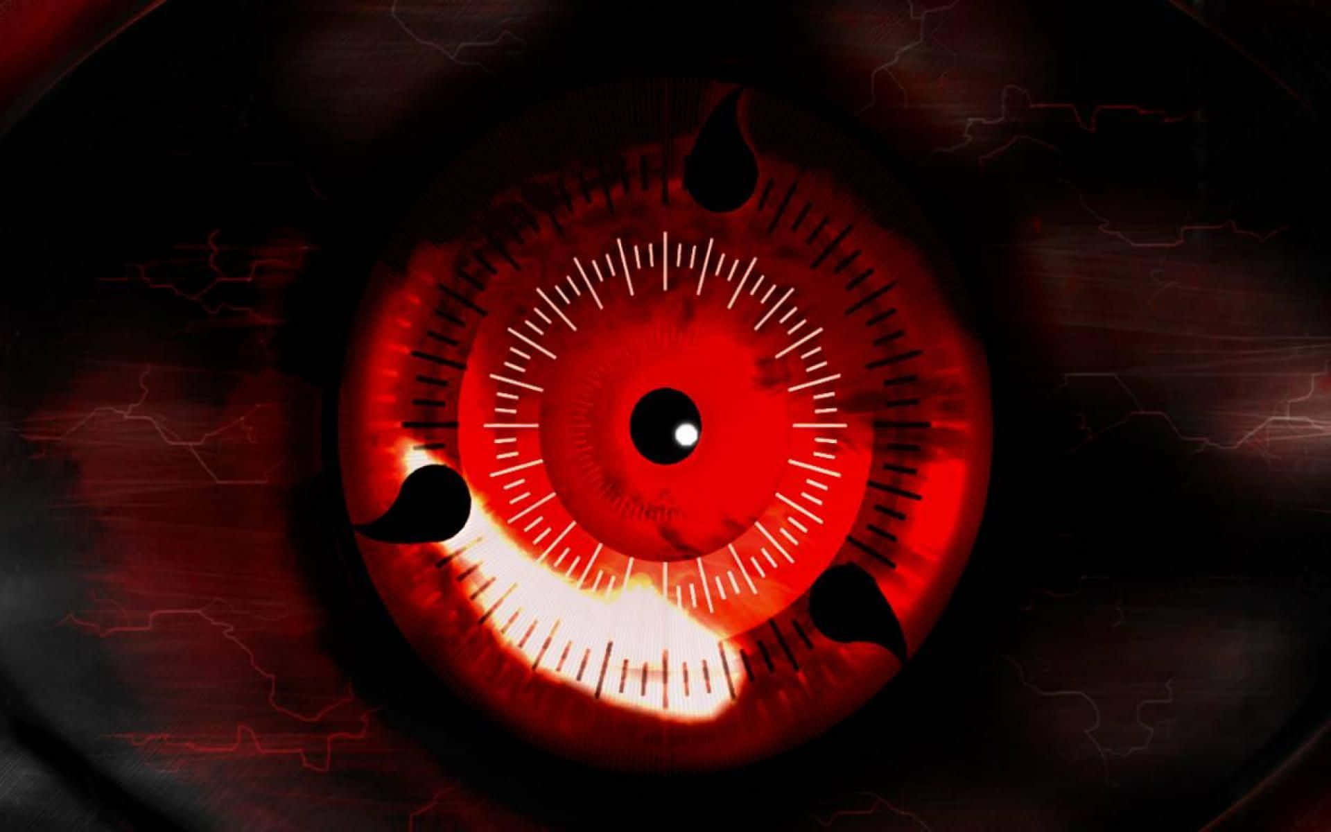 "Red Chakra Eyes of the Konoha Ninja" Wallpaper