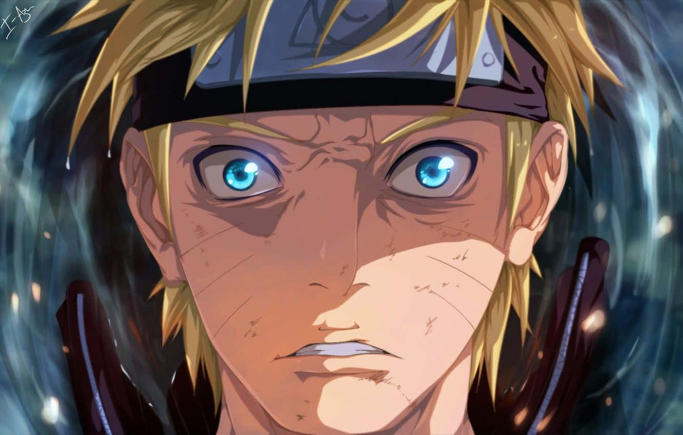 Intense Stare of Naruto Uzumaki Wallpaper