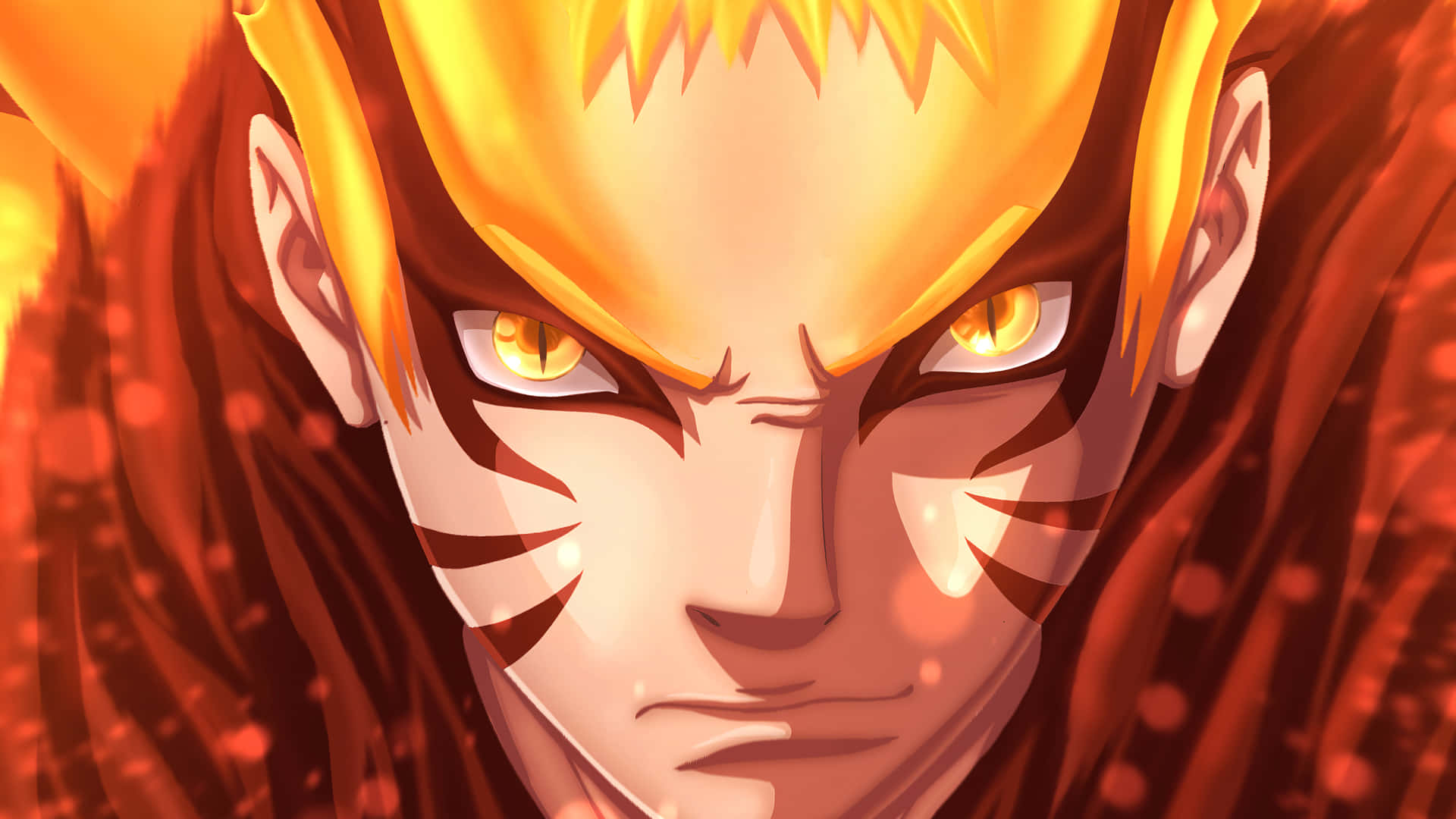 Naruto Fierce Eyes Red Aura Wallpaper