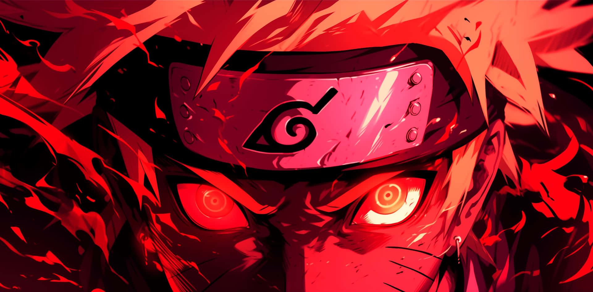 Naruto Fierce Red Aura Wallpaper