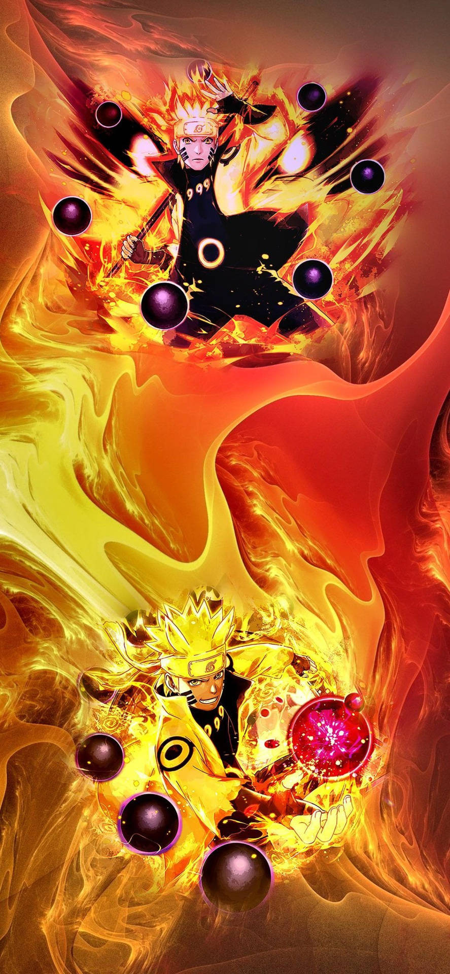 Modode Explosión De Chakra En La Forma Final De Naruto. Fondo de pantalla