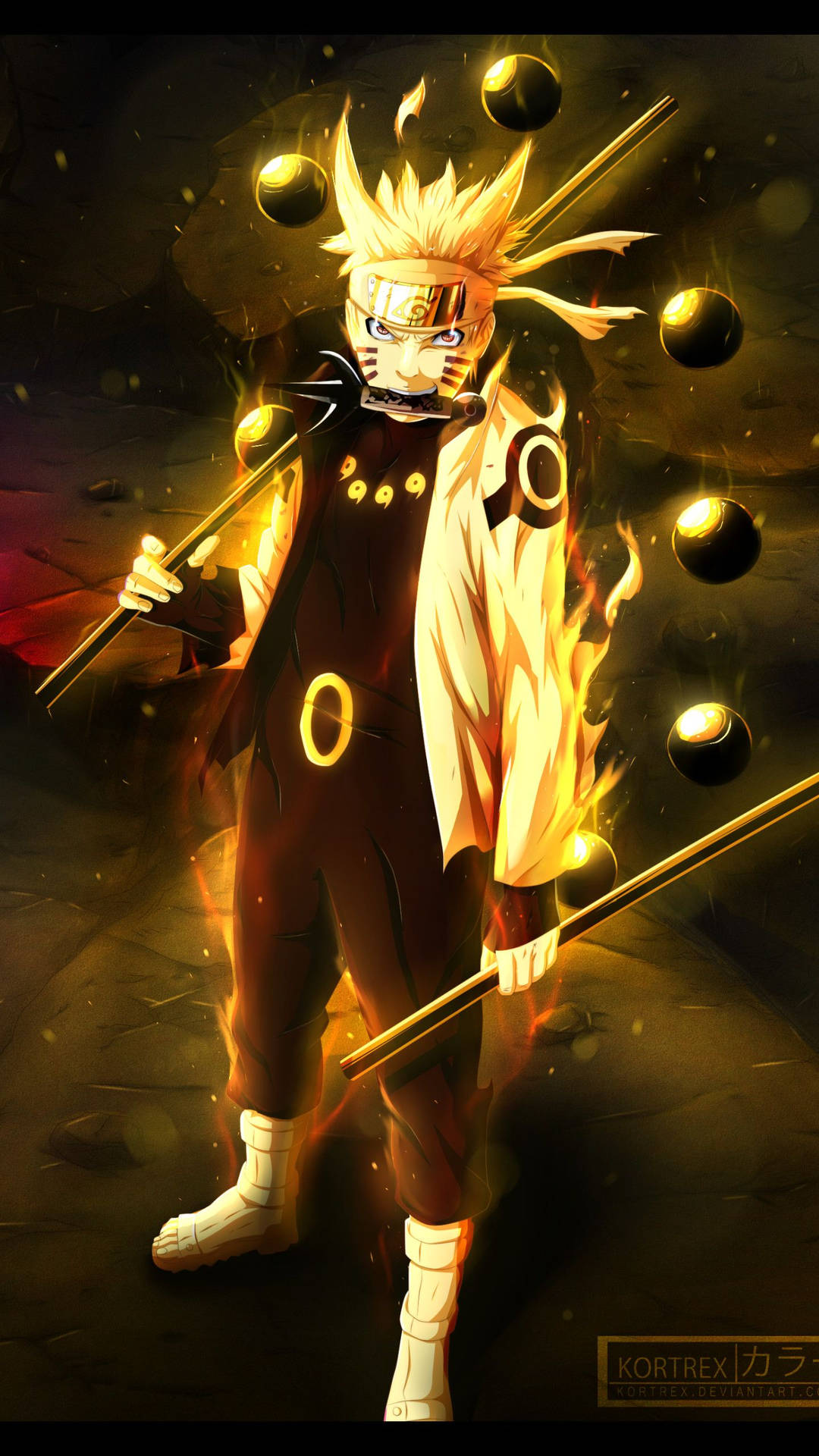 Narutoliberando Seu Poder Em Sua Forma Final. Papel de Parede