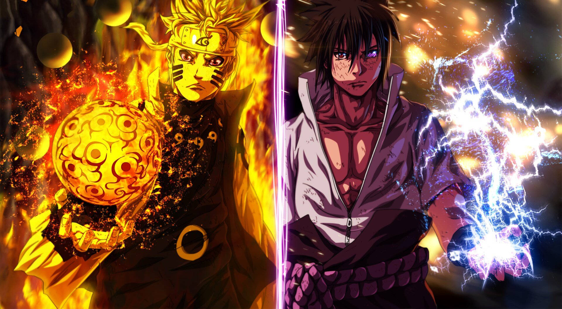 Naruto And Sasuke Final Chakra Form Wallpaper
