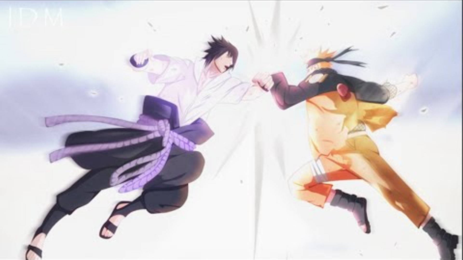 Naruto And Sasuke Final Round Normal Form Wallpaper