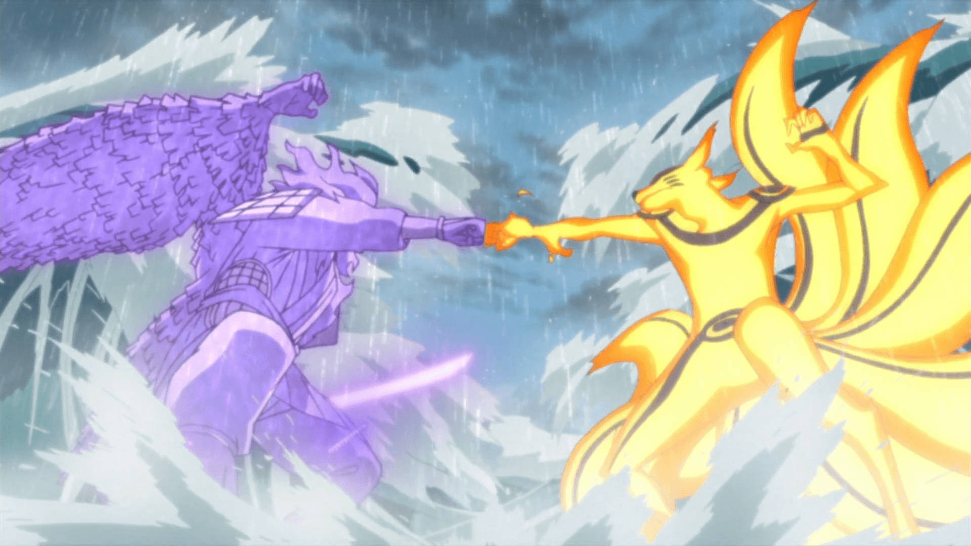 Naruto And Sasuke Battle Final Form Wallpaper