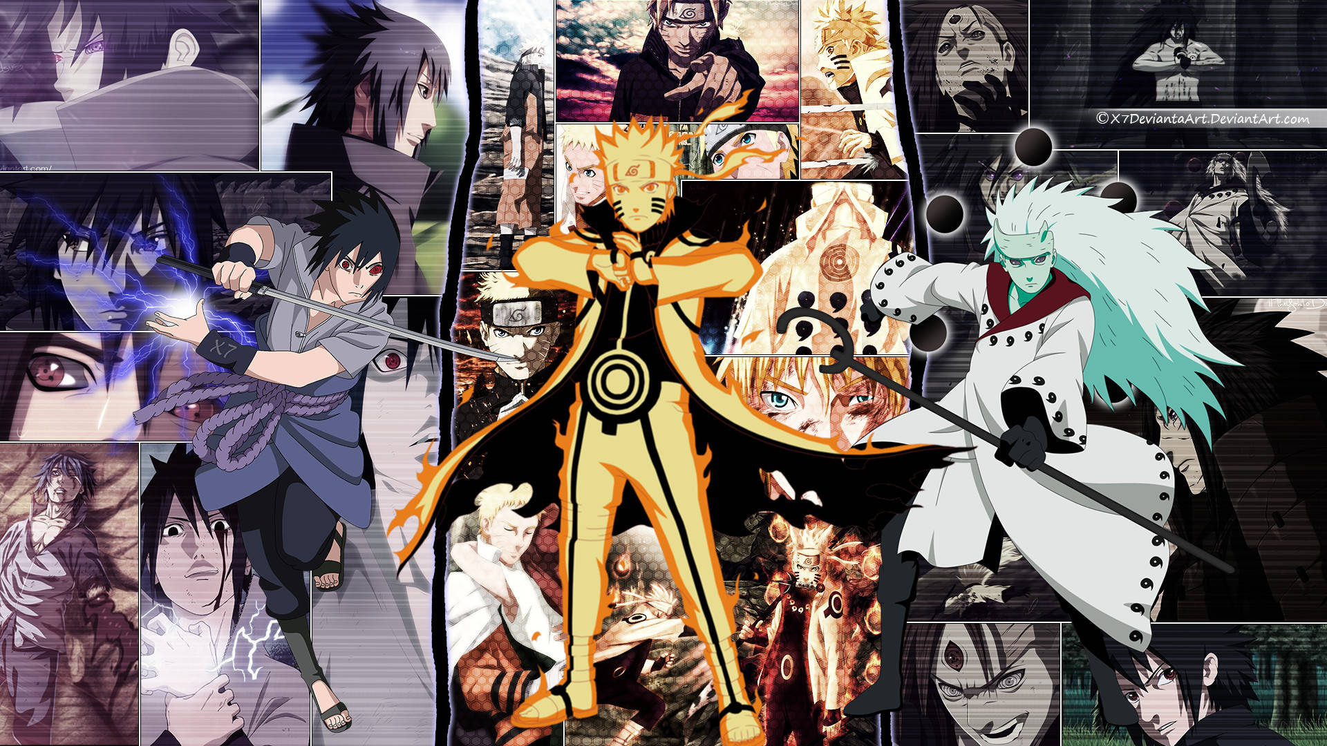 Naruto i sin stærkeste form pryder denne tapet. Wallpaper