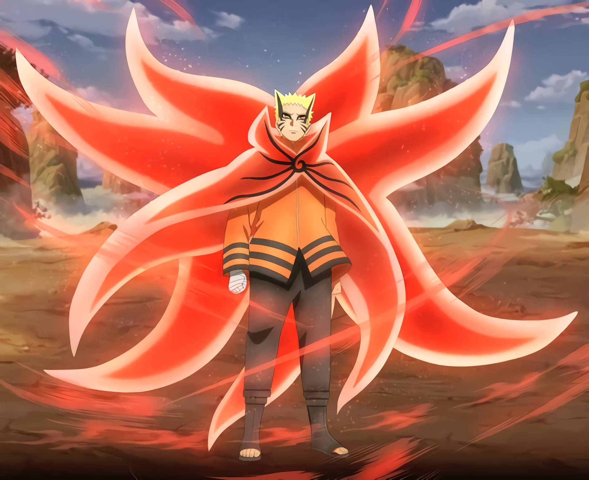 Naruto Final Form Red Fox Tail Wallpaper