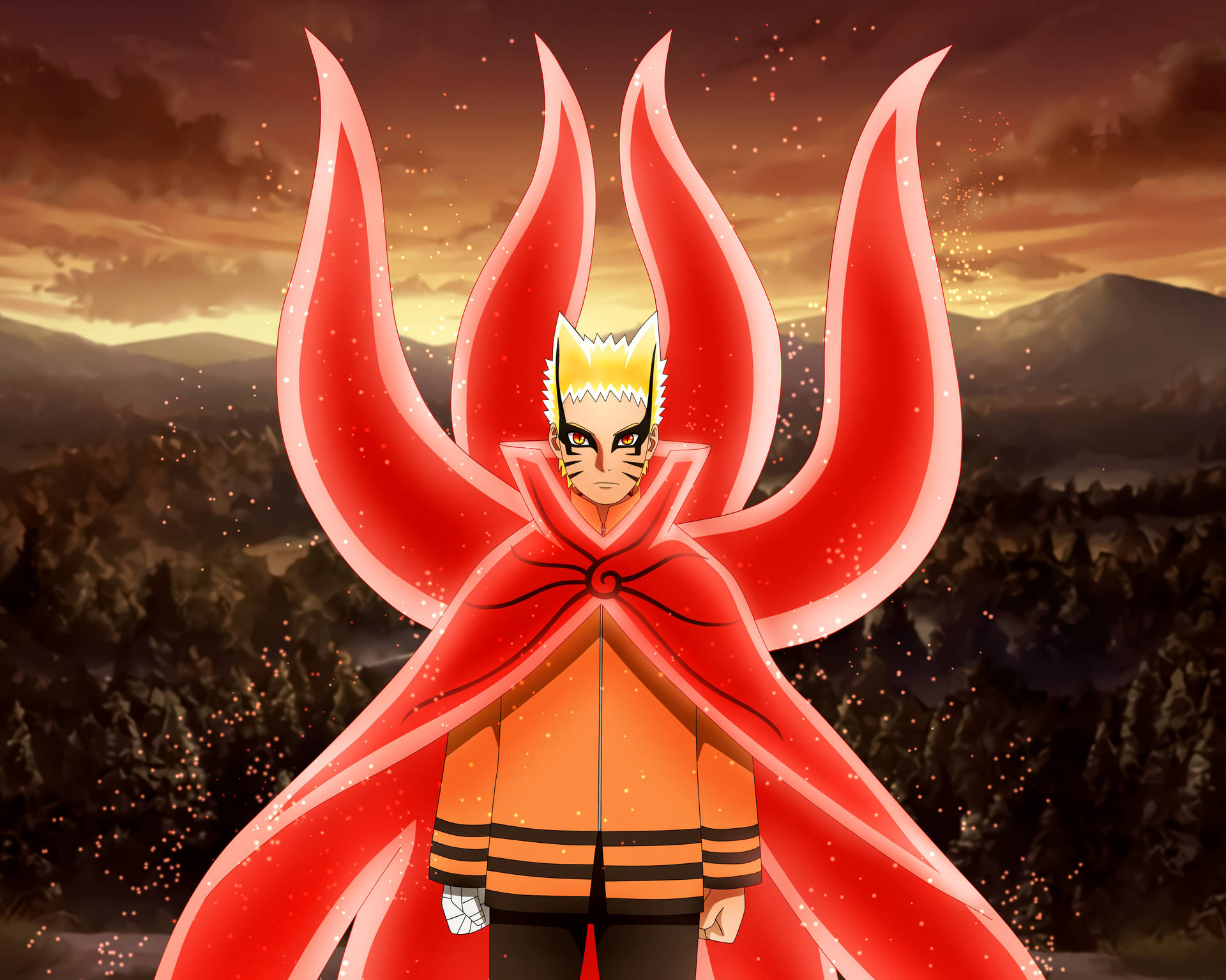 Naruto Final Form Nine-tail Formation Wallpaper