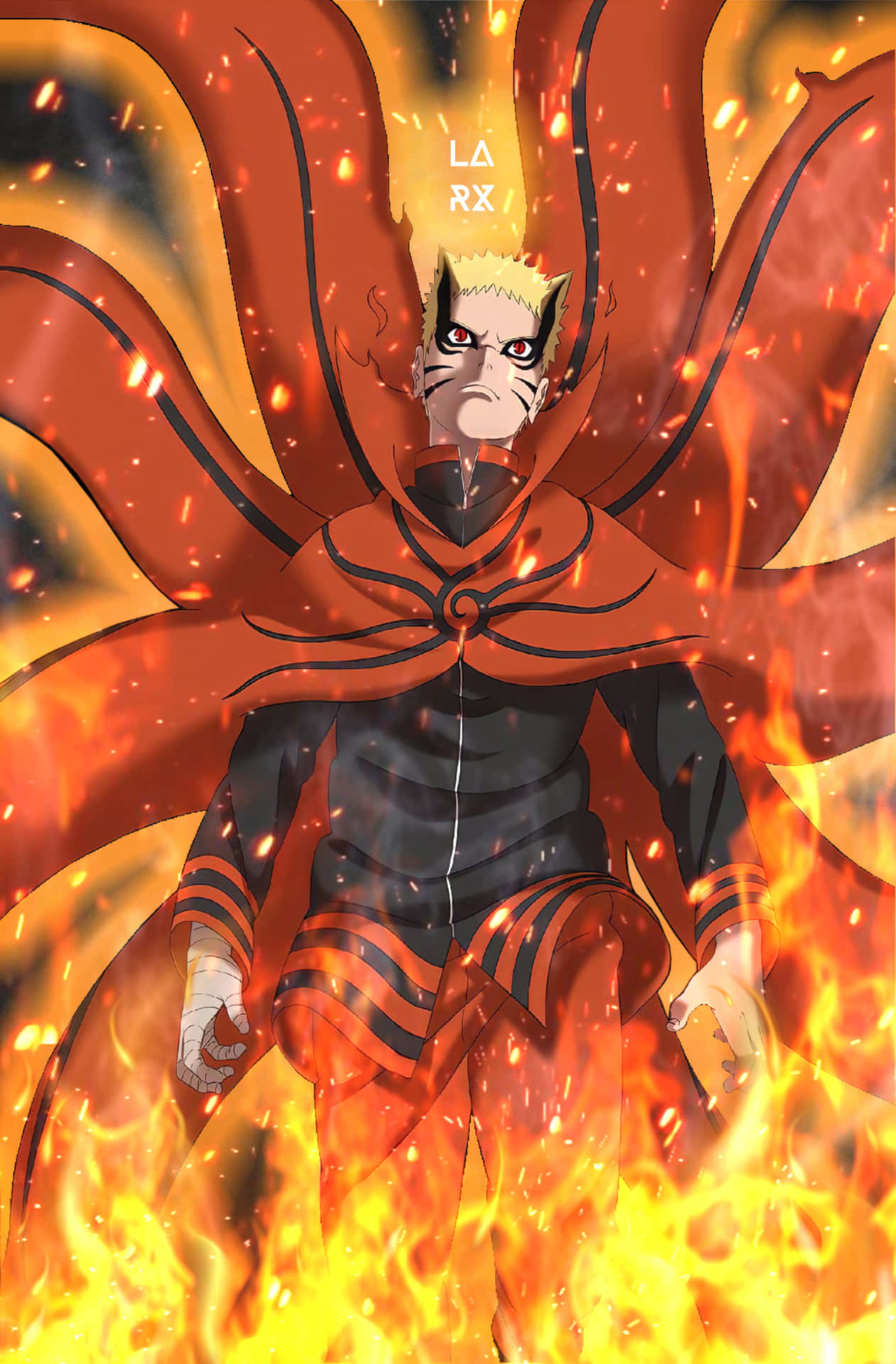 Sfruttail Potere Del Fuoco Con Naruto. Sfondo