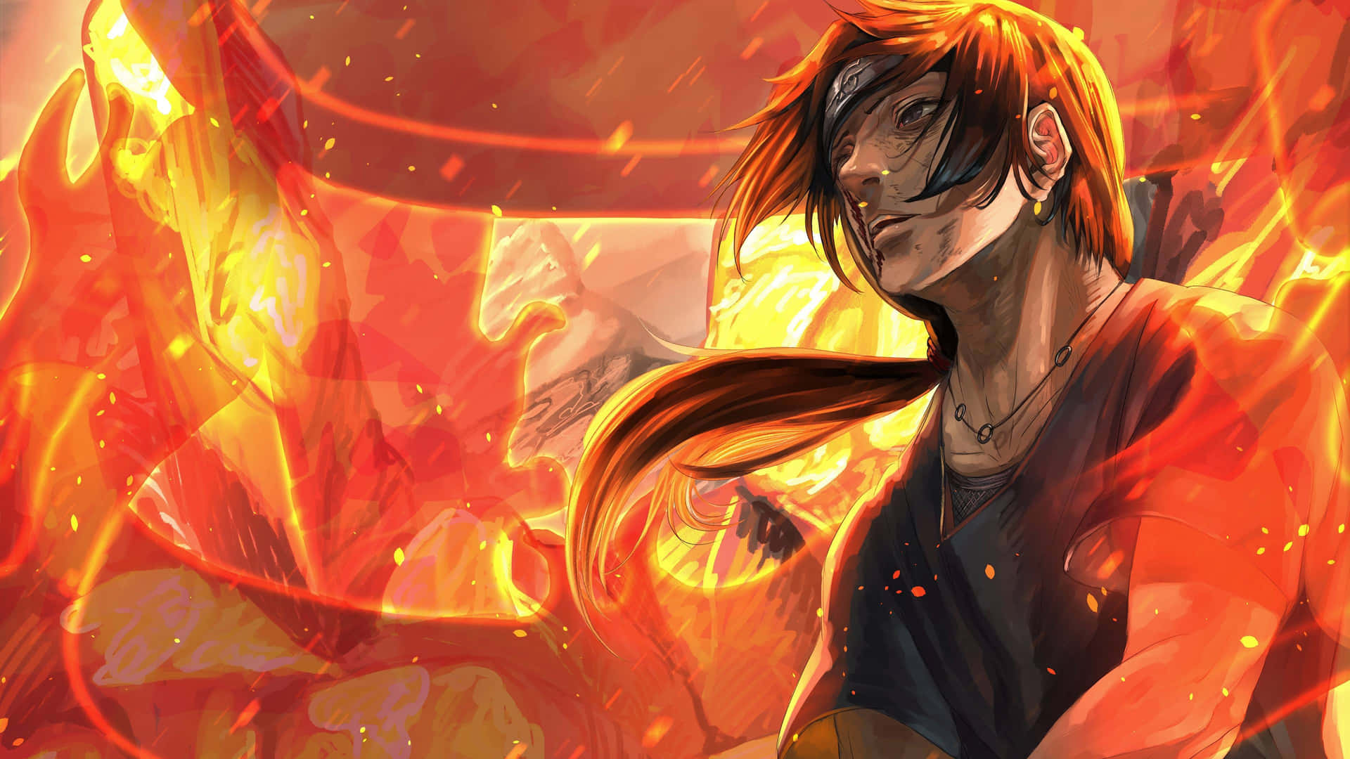Feel the heat of Naruto's Fire Wallpaper