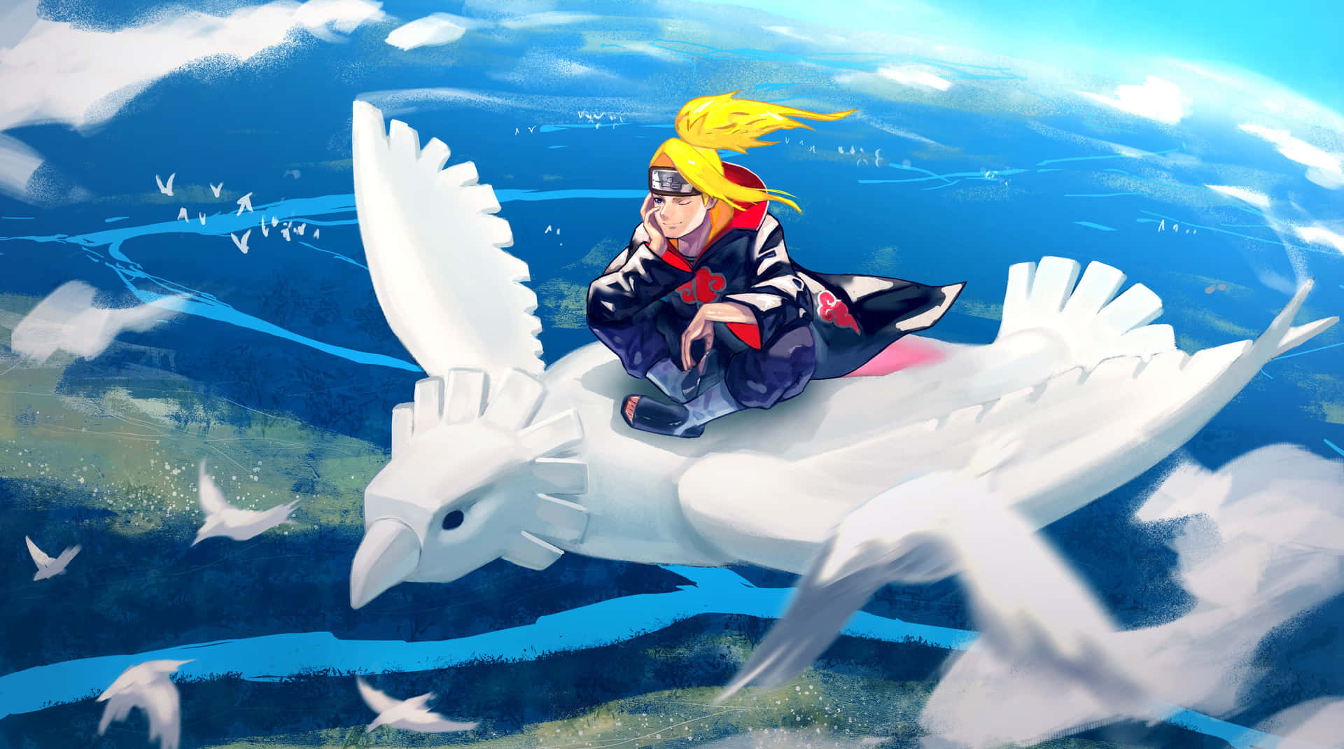 Naruto Flying Bird Sky Wallpaper