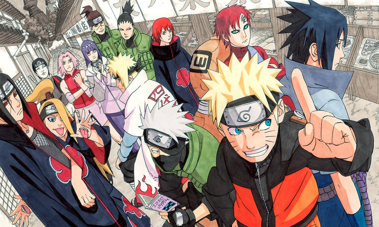 Ragazze E Personaggi Di Naruto Sfondo