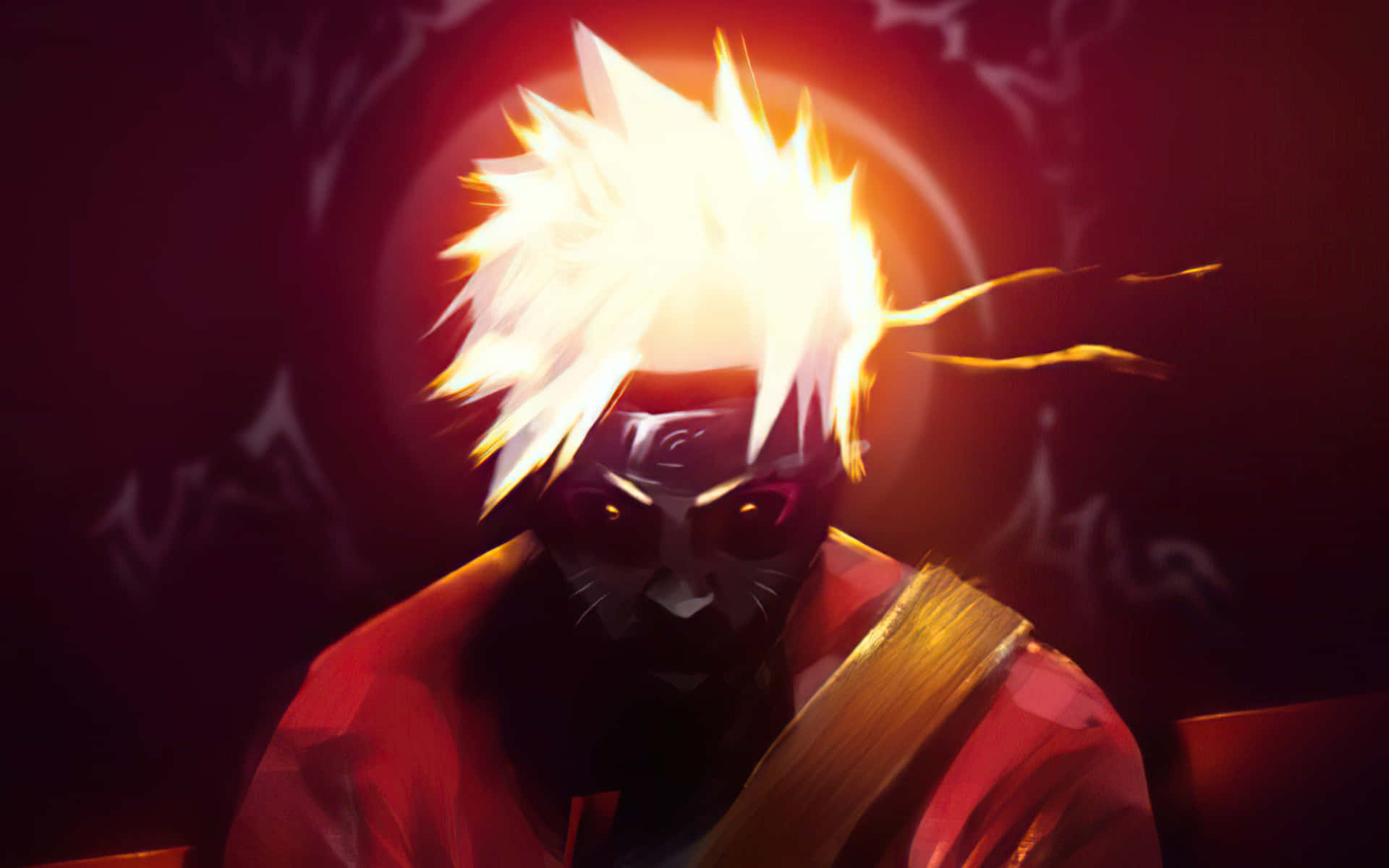Naruto Glowing Hair Red PFP Wallpaper