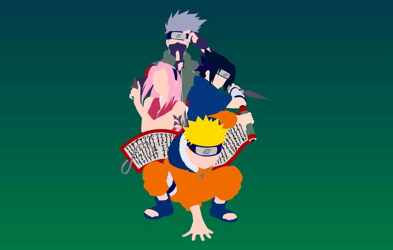 Narutoninja Team Skulle Översättas Som Naruto Ninjateam På Svenska. Det Skulle Passa Bra Som En Datorskärm Eller Mobil Bakgrundsbild, Särskilt För Fans Av Naruto-animen Eller Manga-serien. Wallpaper