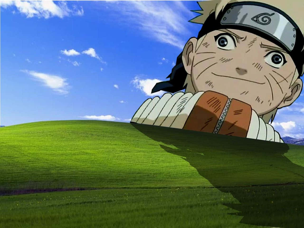 Unpersonaje Poderoso - Naruto Verde. Fondo de pantalla