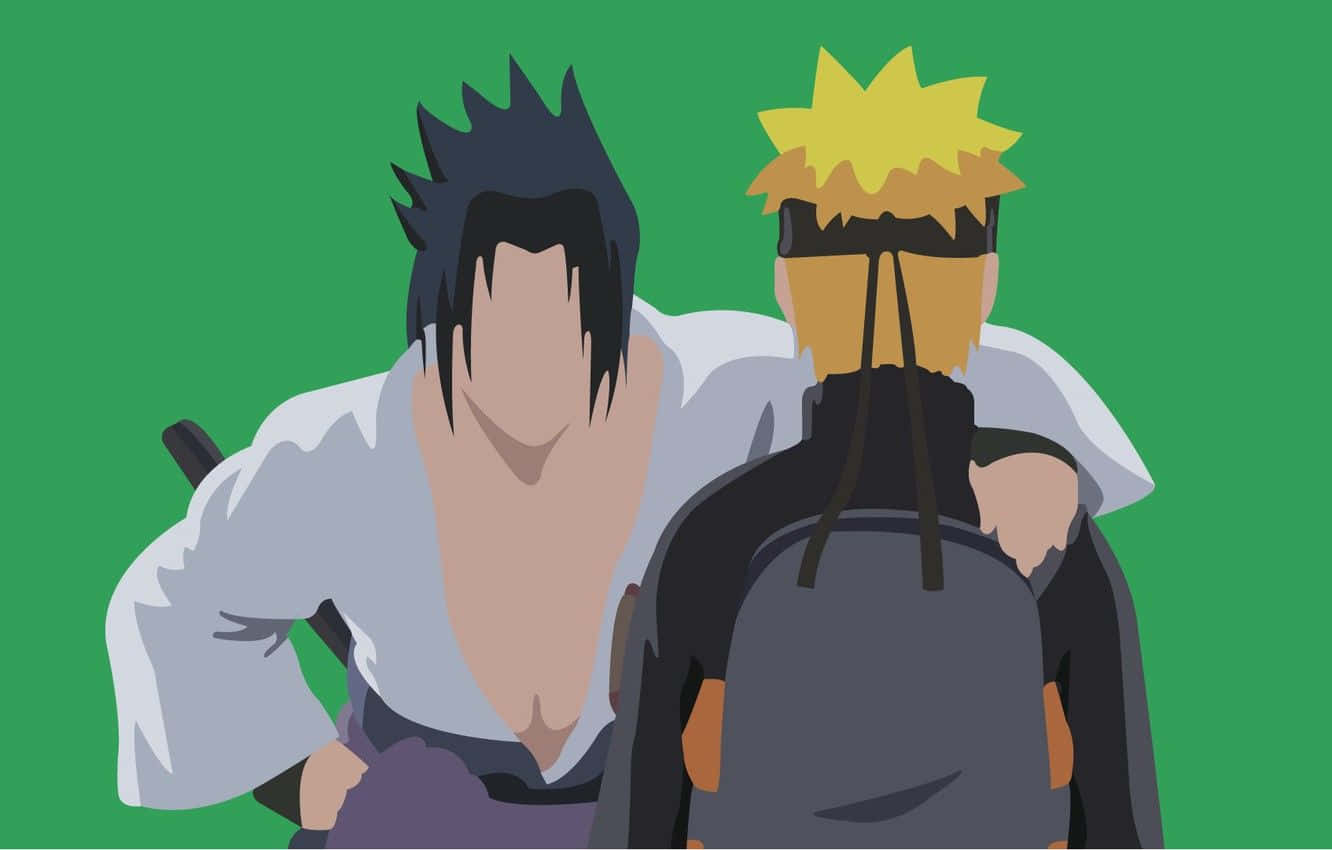 Hintergrundbildeines Leuchtenden Naruto-charakters In Grün. Wallpaper