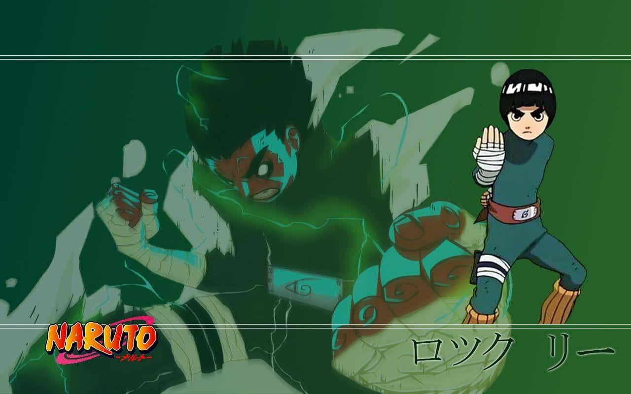 Brave and powerful, Naruto Green soars through the night sky Wallpaper