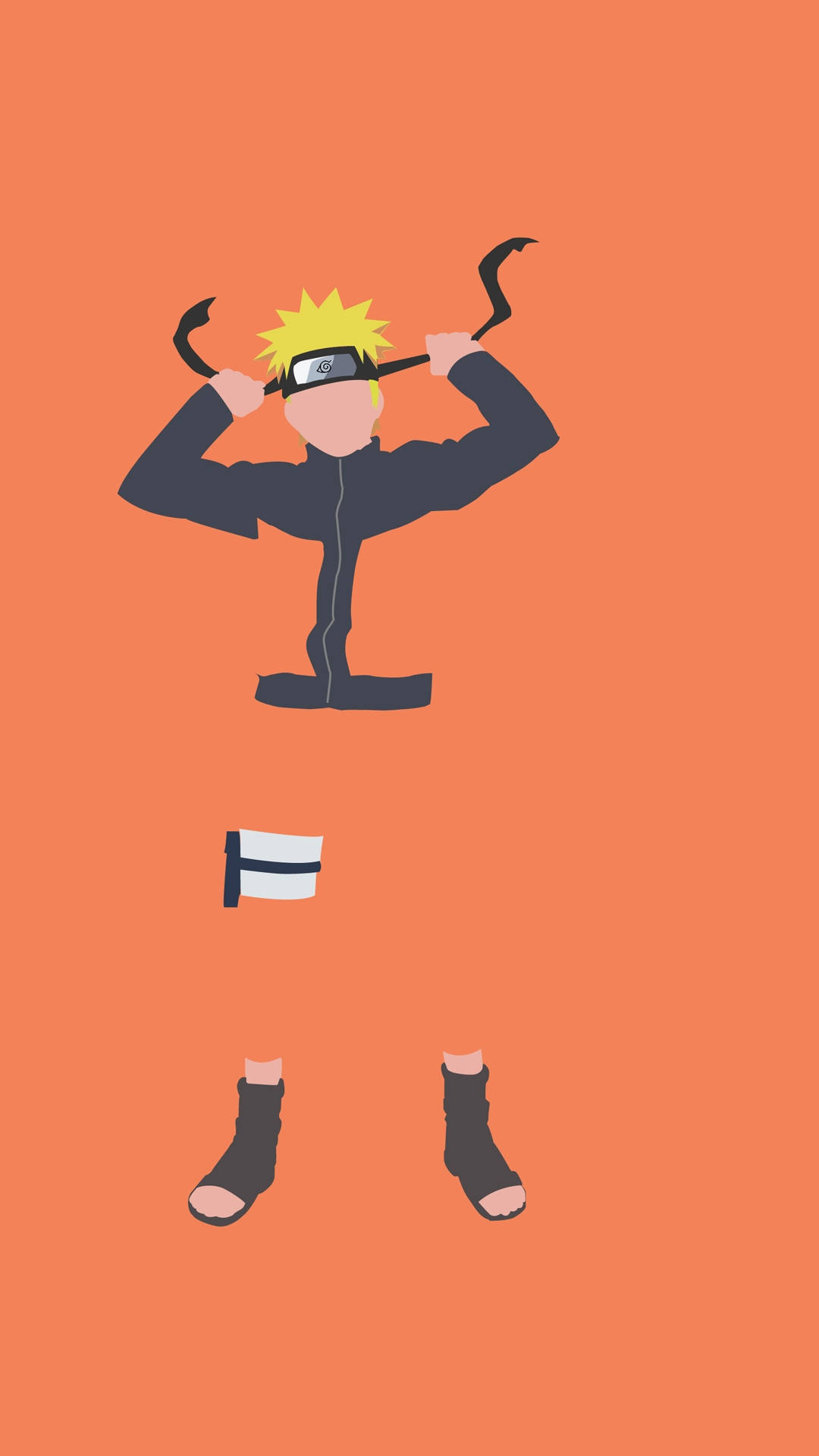 Naruto Iphone Orange Vector Art