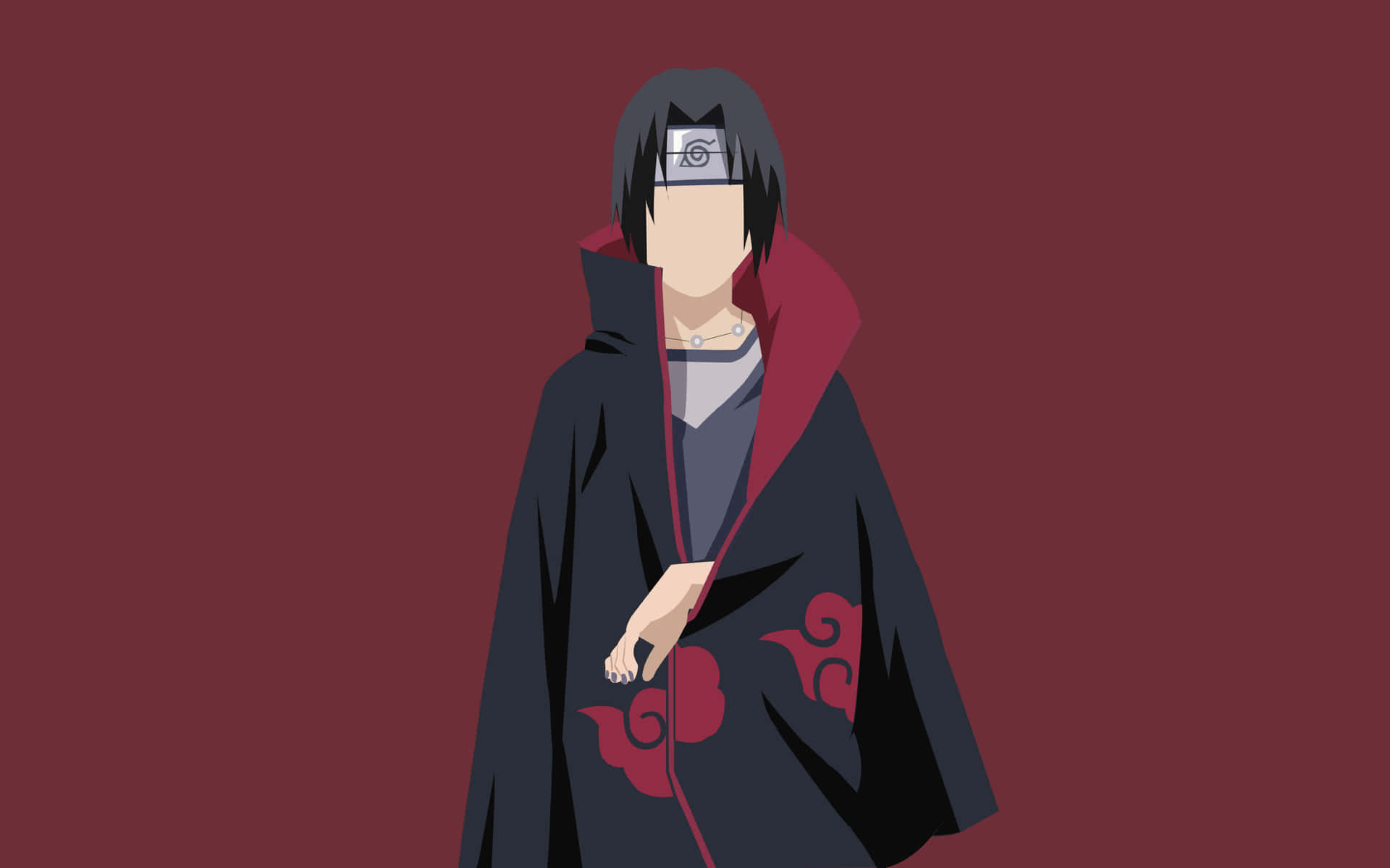 Naruto Itachi iført Akatsuki kappe tapeter. Wallpaper