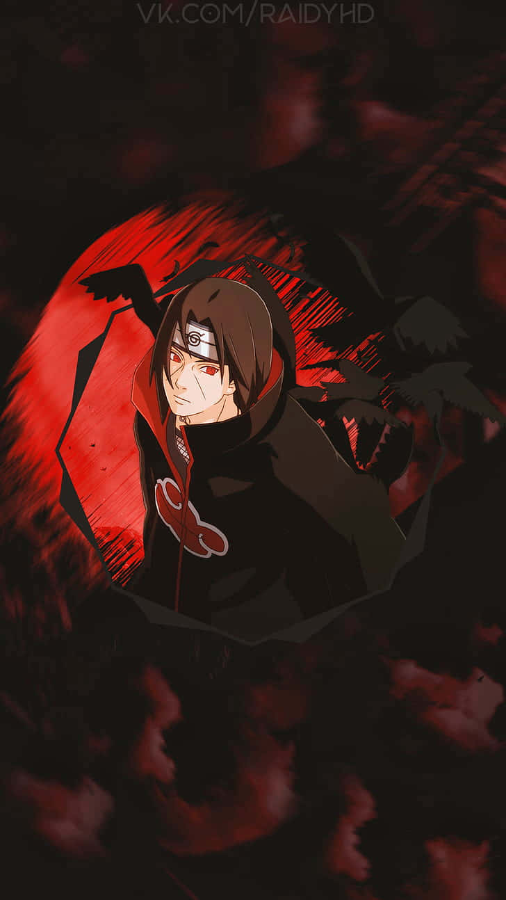 Naruto Itachi Surrounded By Dark Clouds Wallpaper