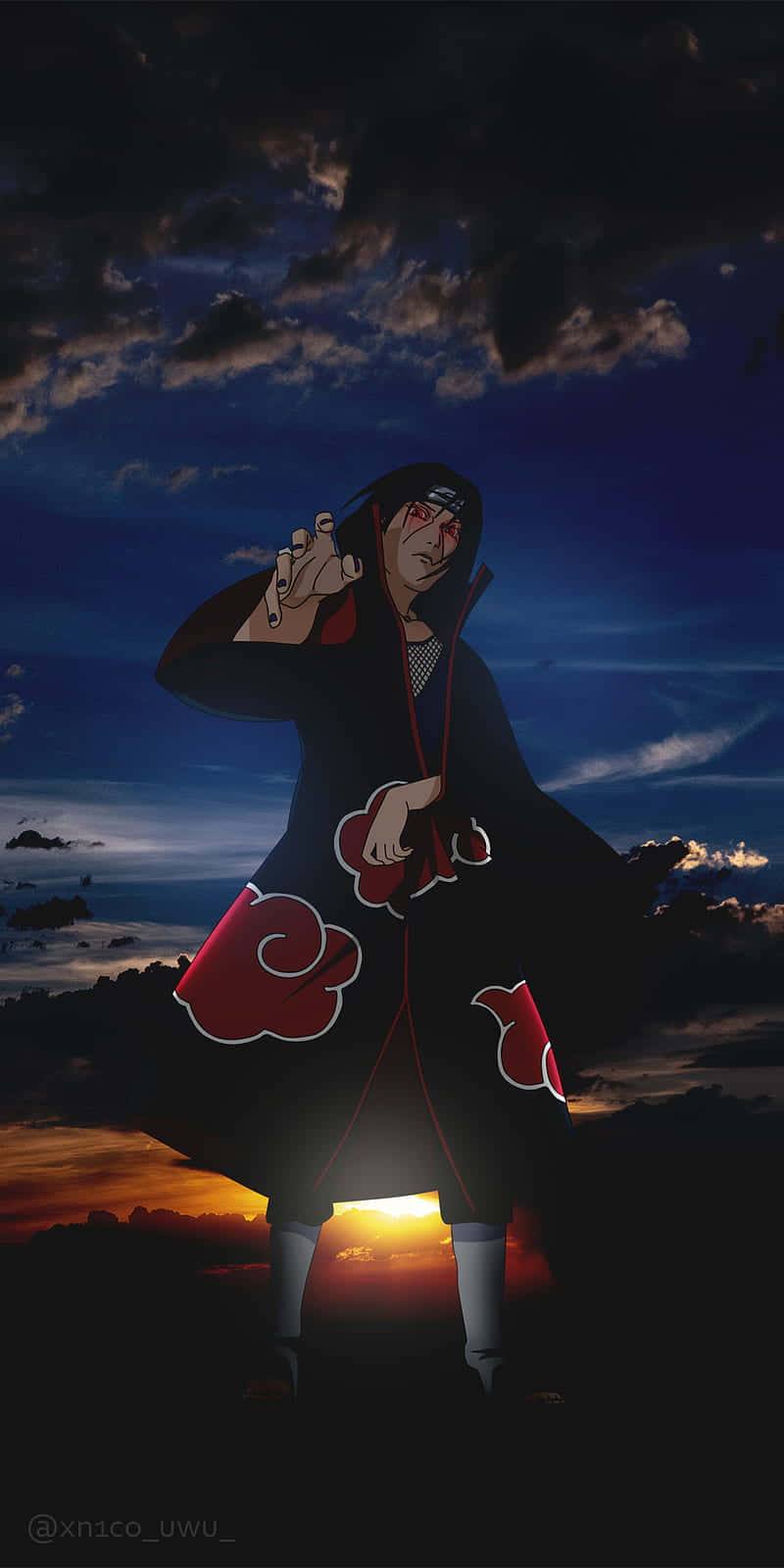 Naruto Itachi During Sunrise Wallpaper