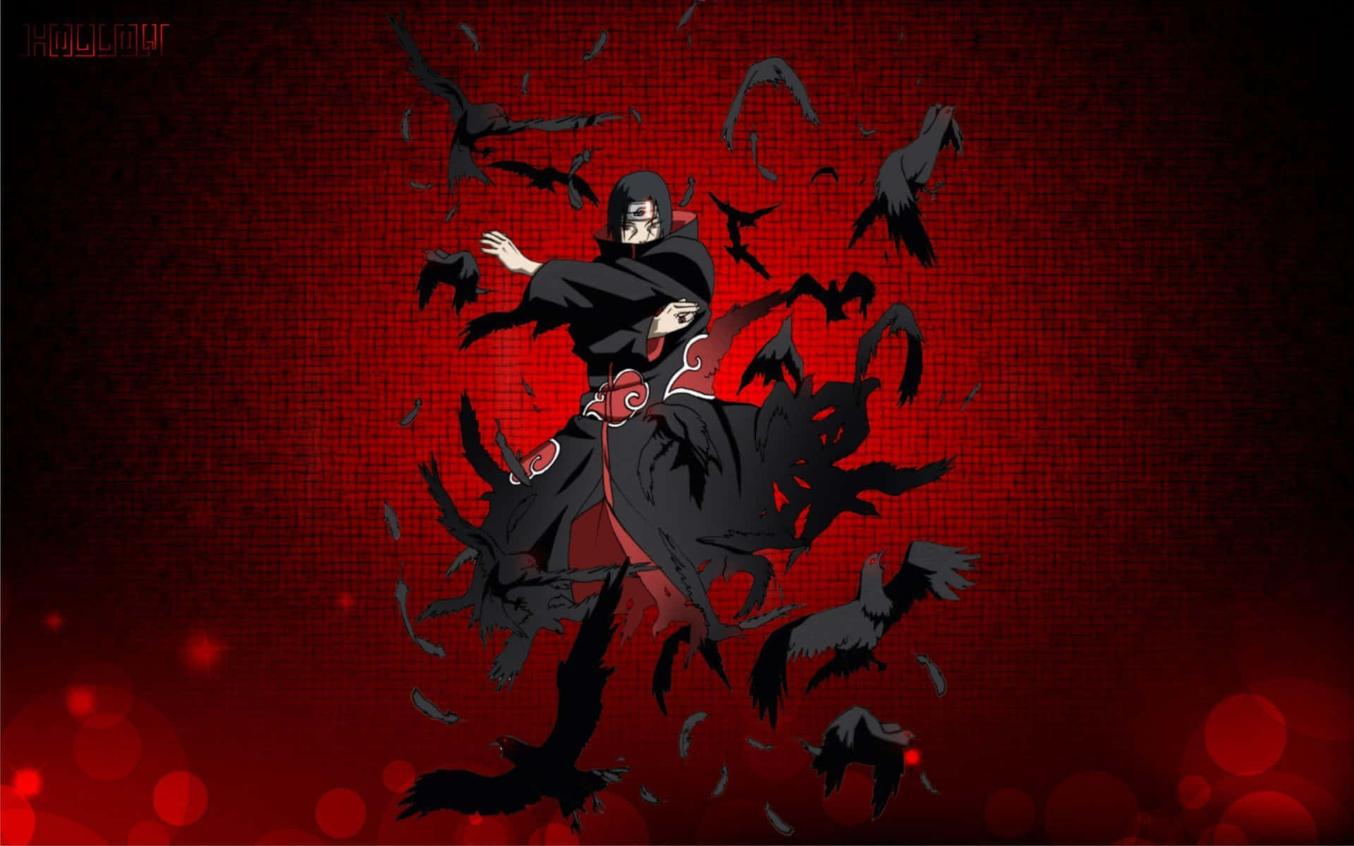 Naruto Itachi With Black Crows Wallpaper