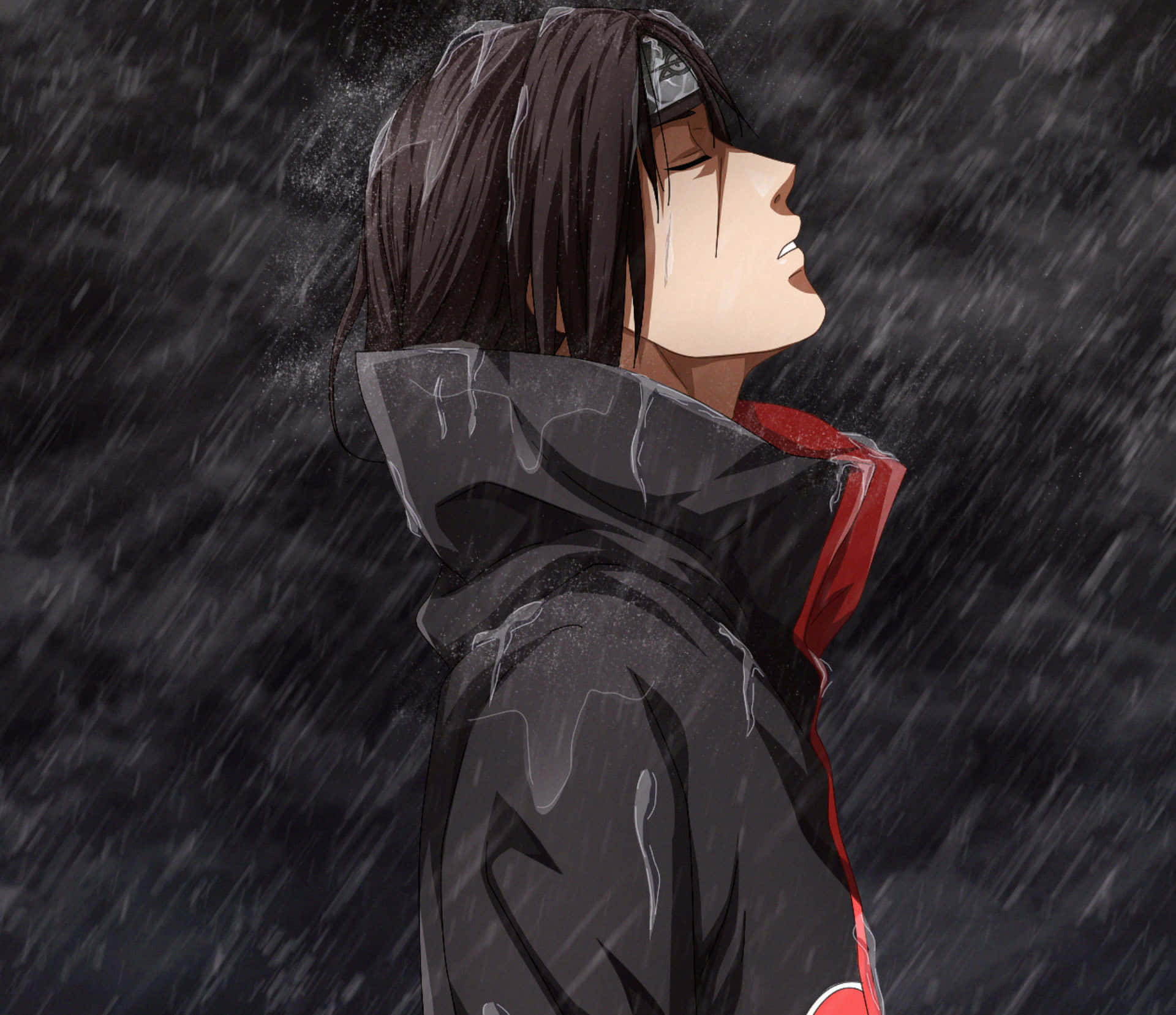 Naruto Itachi Akatsuki Under The Rain Wallpaper