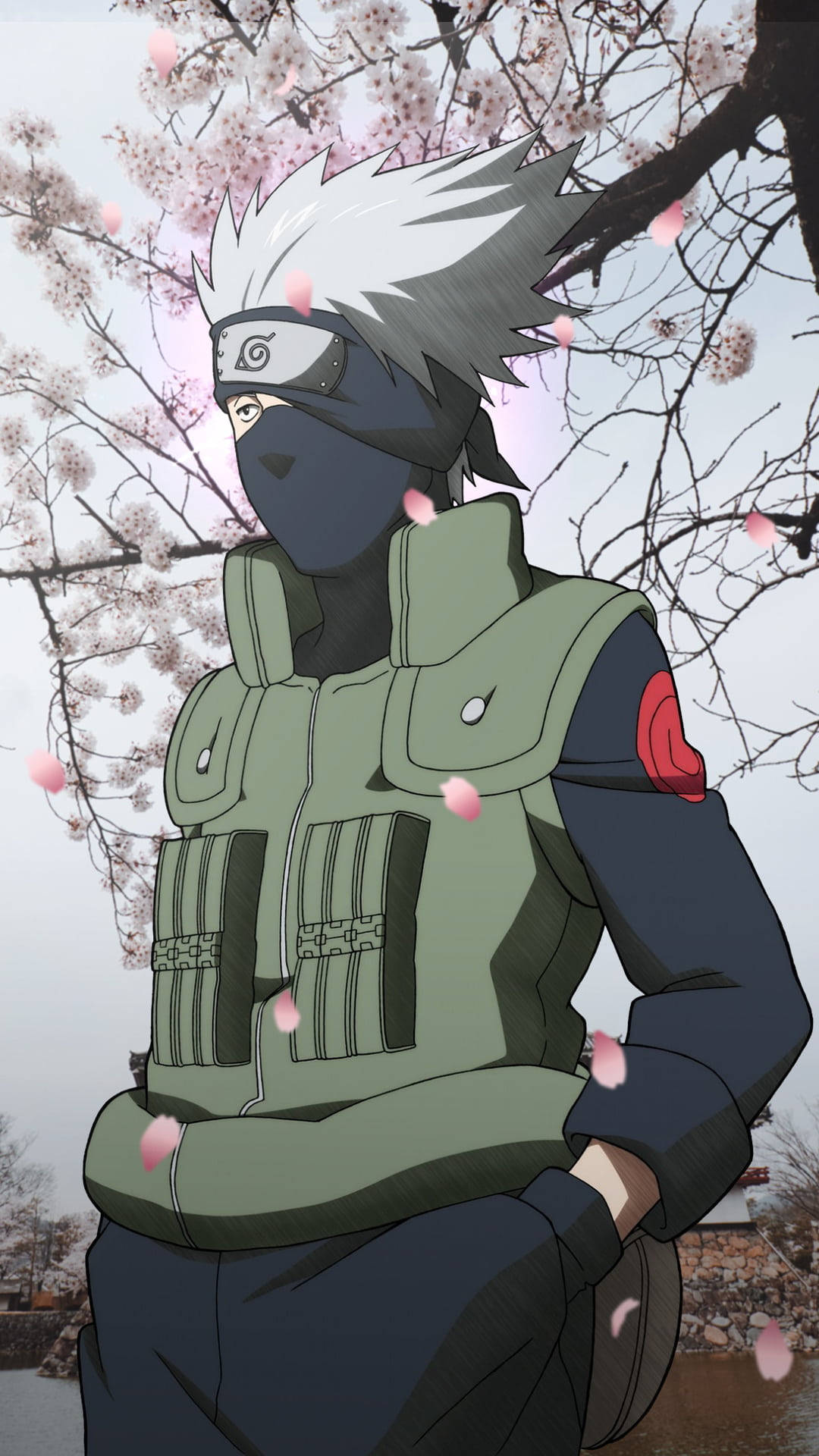 Naruto Kakashi Cherry Blossom Wallpaper