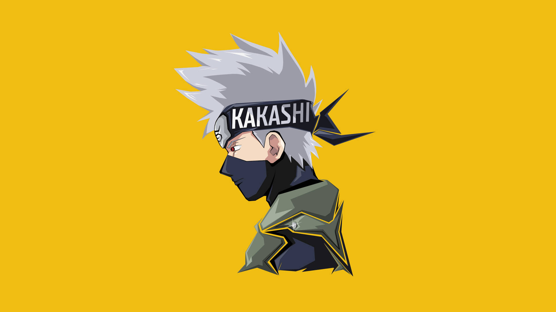 Naruto Kakashi Yellow Bakcground Wallpaper