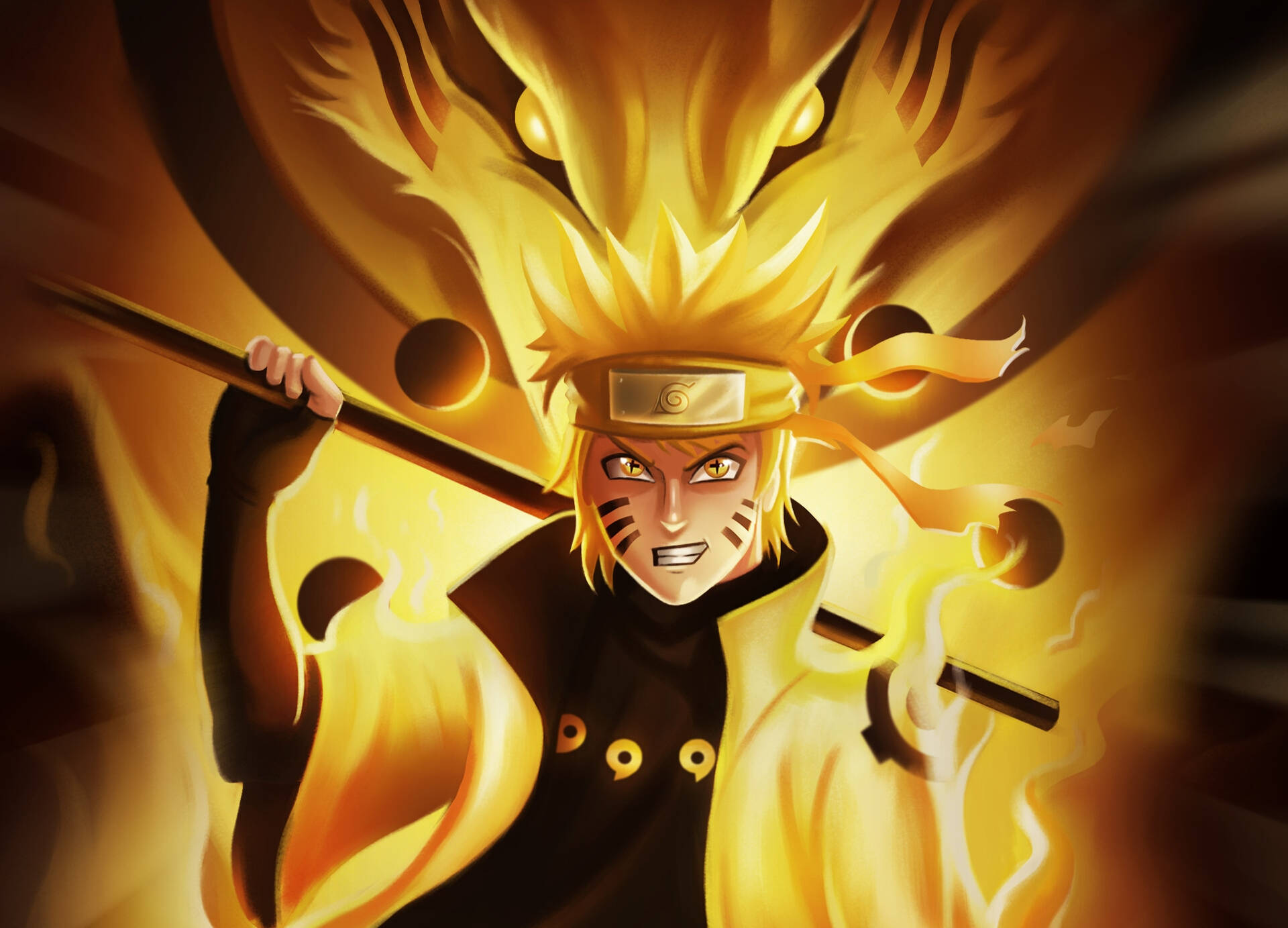 Naruto Kurama Og Uzumaki Illusion Immunitet Live Wallpaper Wallpaper