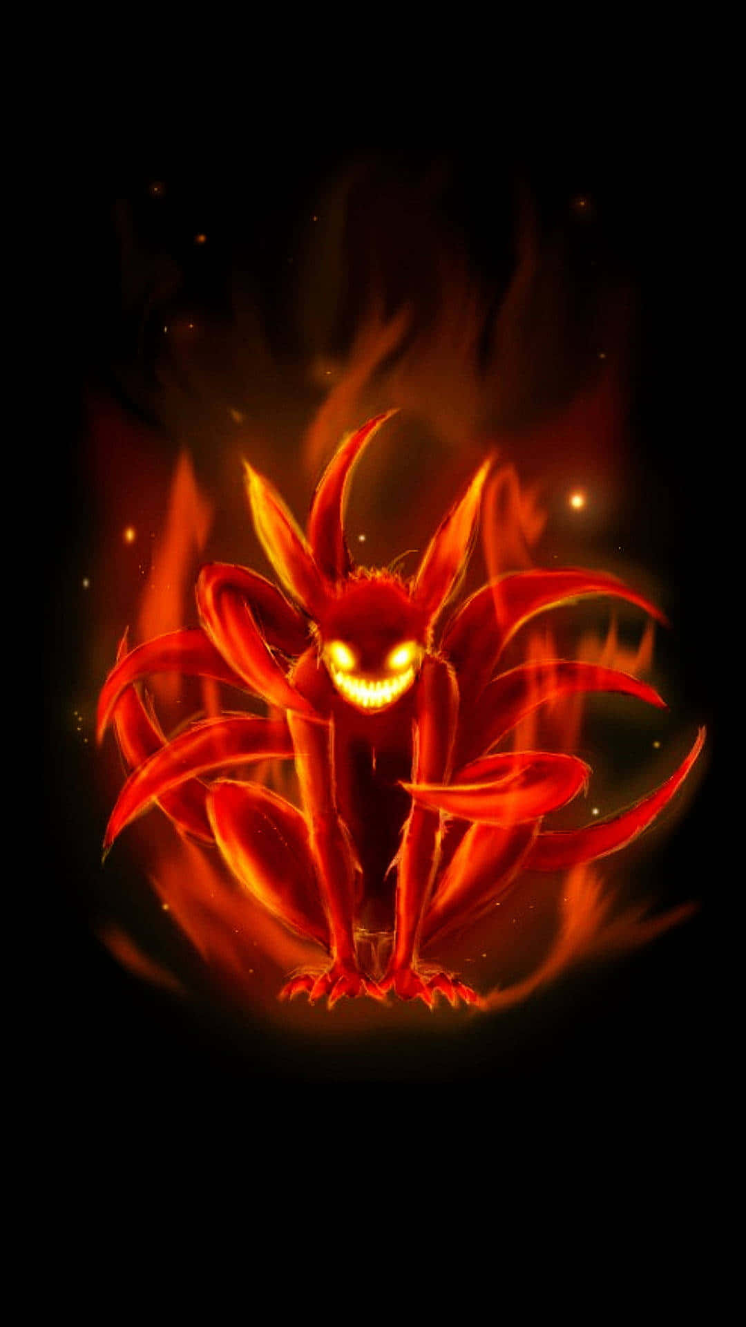 Naruto Kurama Fire Aura Wallpaper