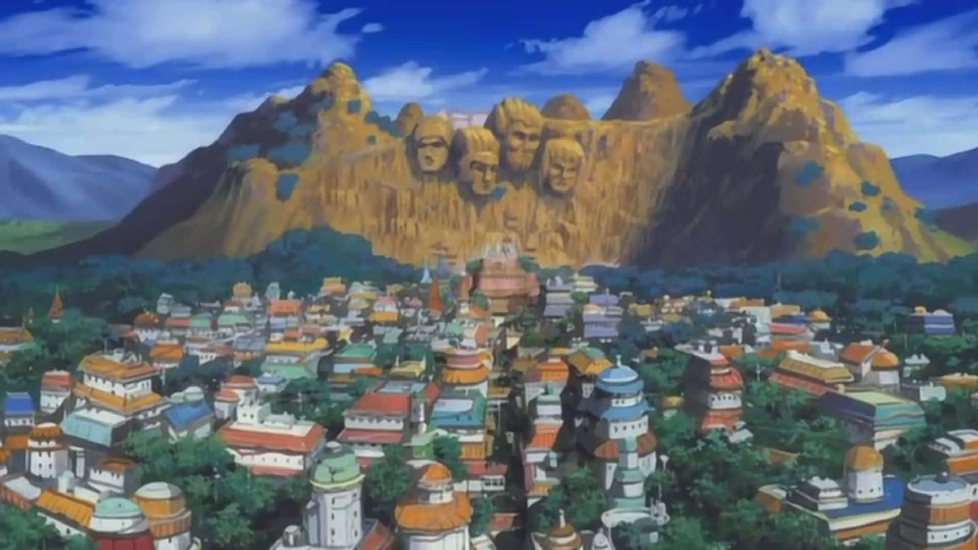 "The Epic Hokage Mountain — Home to Naruto's Adventurous Journey" Wallpaper