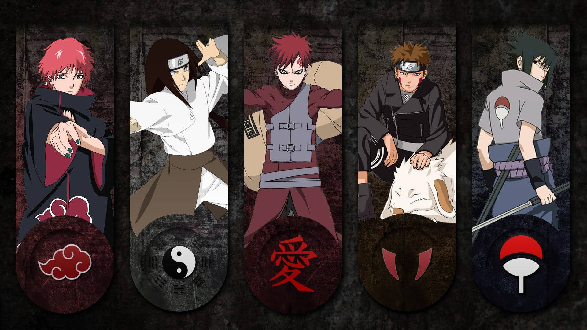 Naruto Live Character Panels Wallpaper